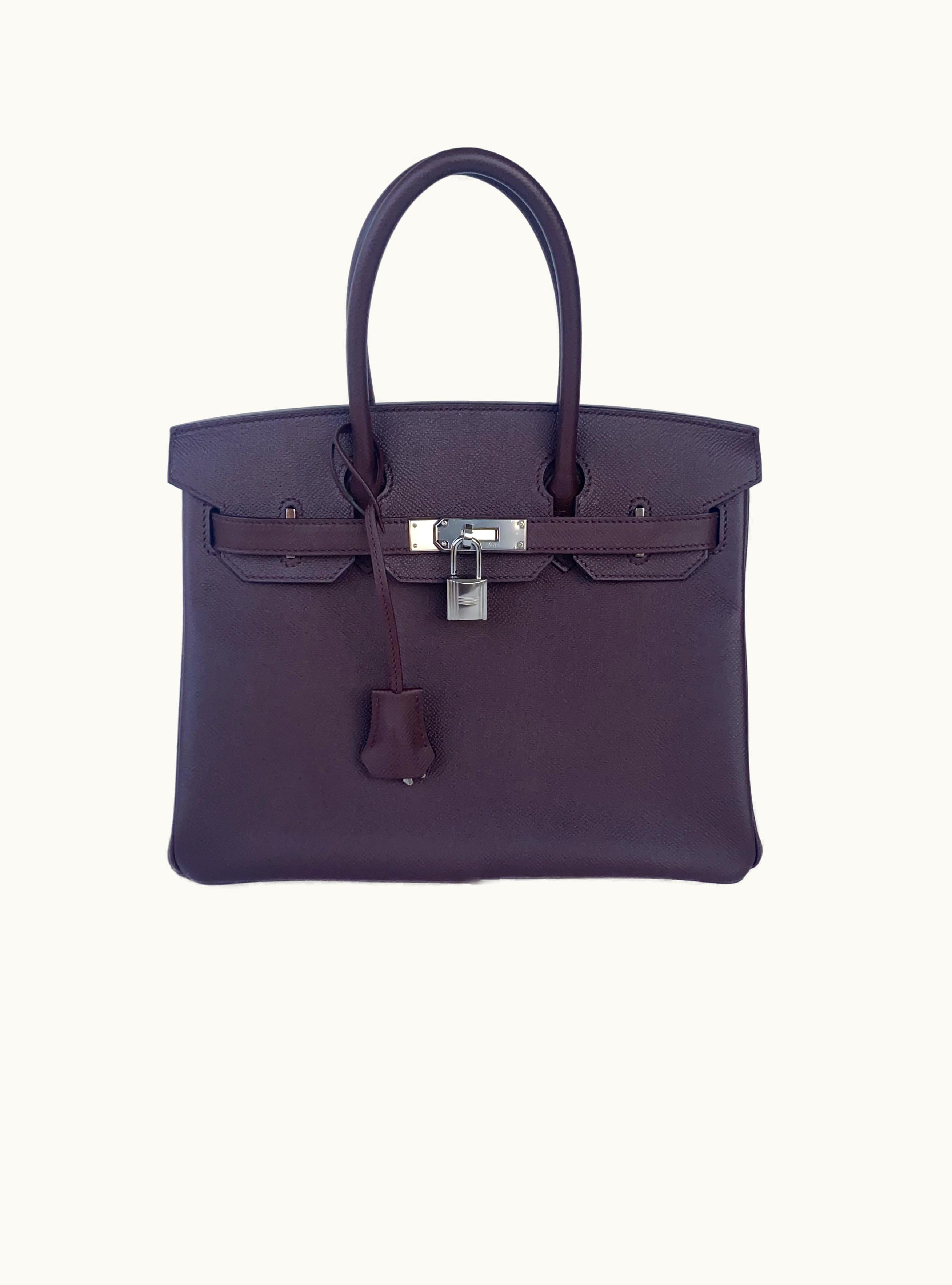 Hermès Hermès Birkin 30cm - Bordeaux - Epsom - Retourne - Palladium (PHW)
