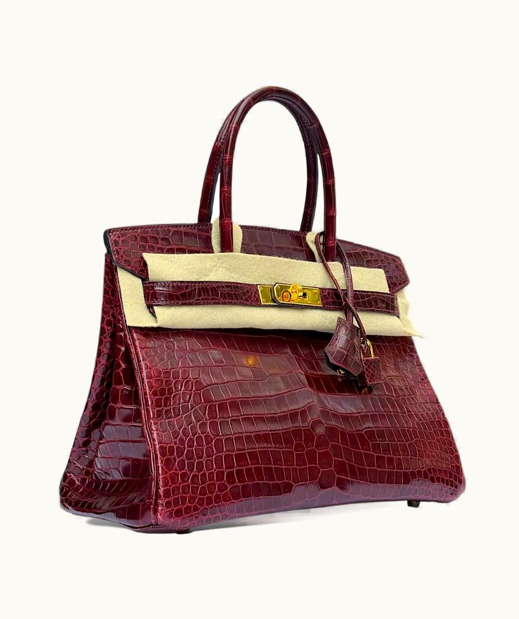 Hermès Hermès Birkin 30cm - Bordeaux - Swift - Retourne - Gold (GHW)