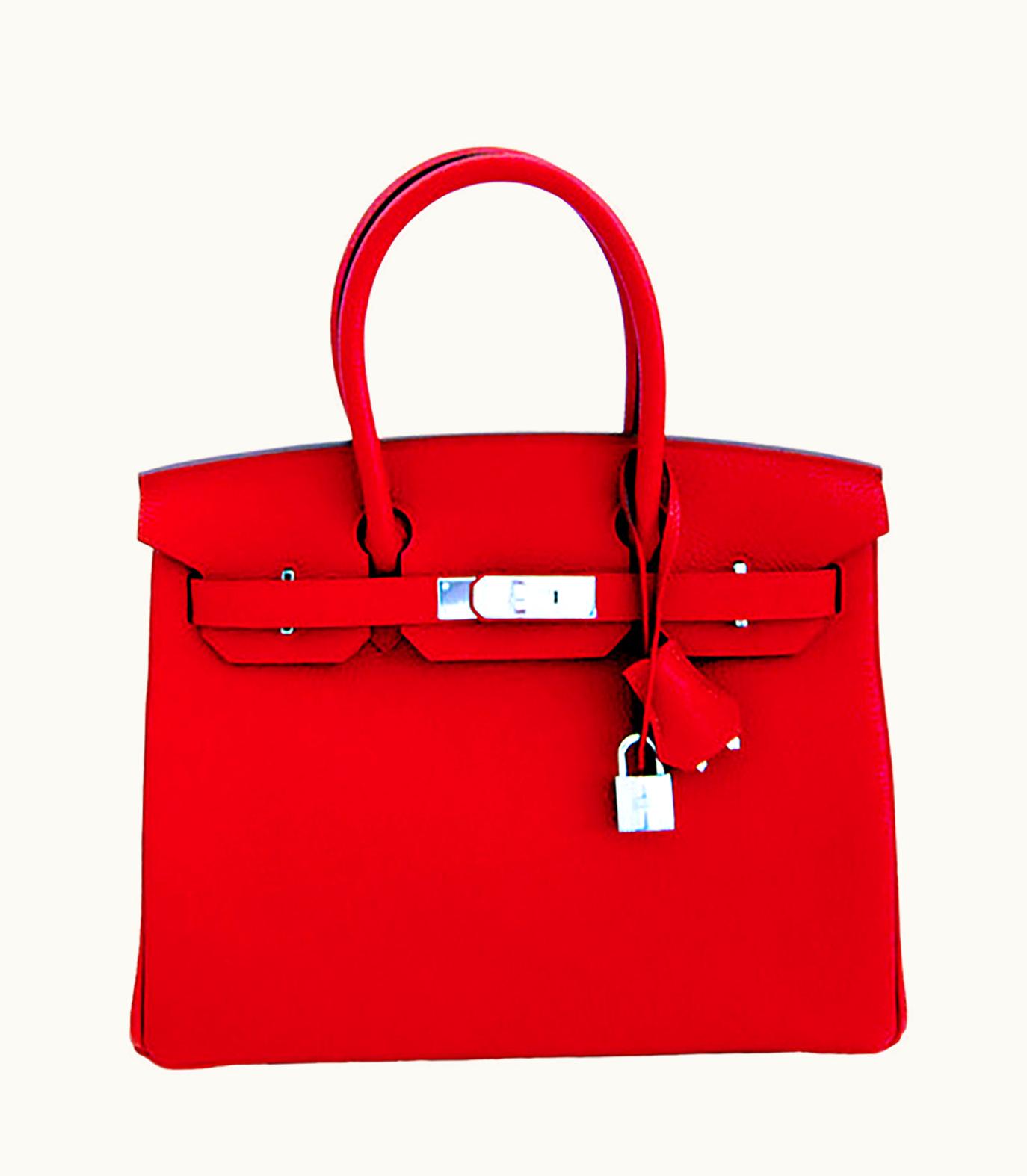 Hermès Hermès Birkin 30cm - Vermillion - Swift - Retourne - Palladium (PHW)