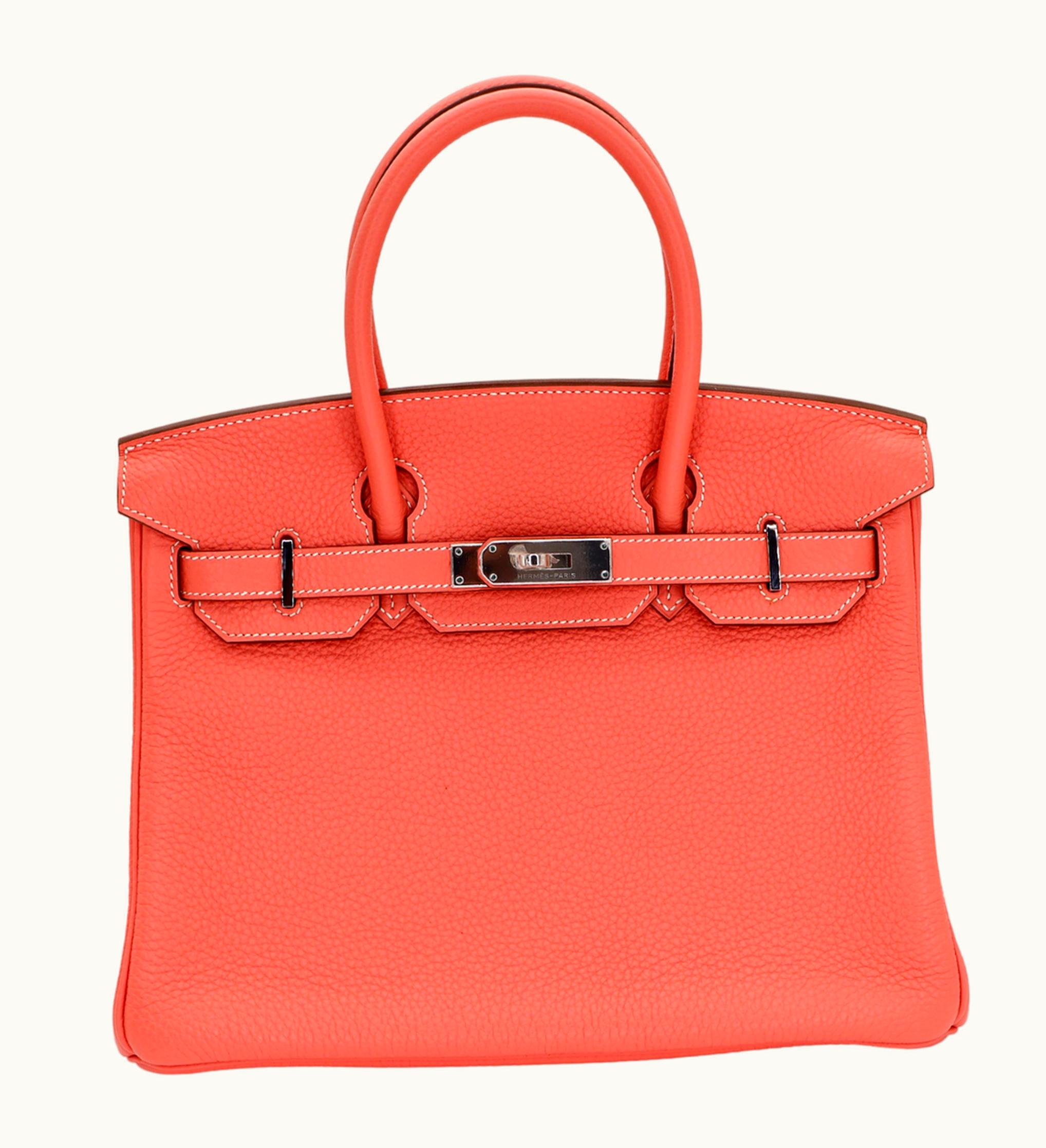 Hermès Hermès Birkin 30cm - Crevette - Swift - Sellier - Palladium (PHW)