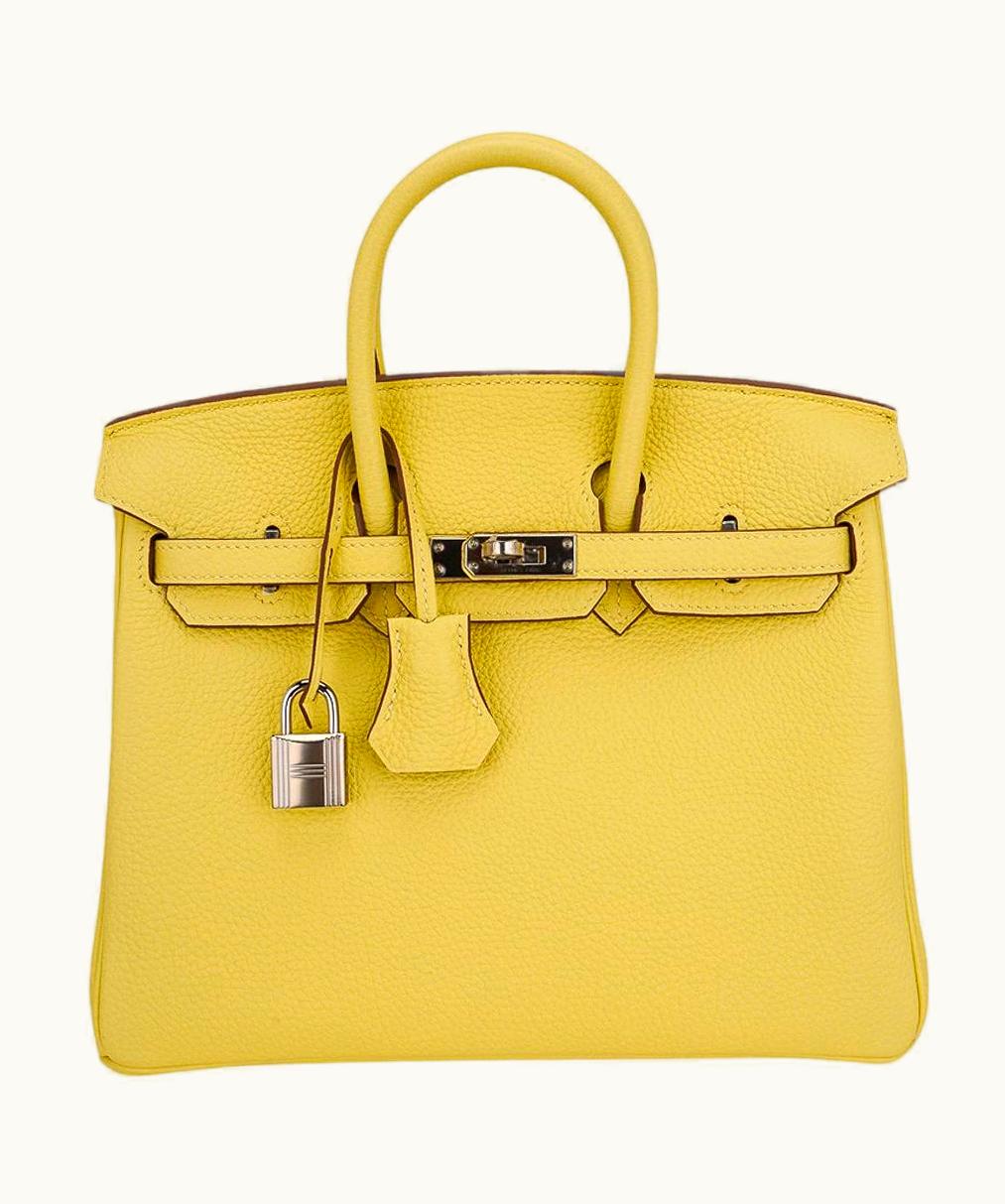 Hermès Hermès Birkin 30cm - Jaune Poussin - Epsom - Retourne - Palladium (PHW)