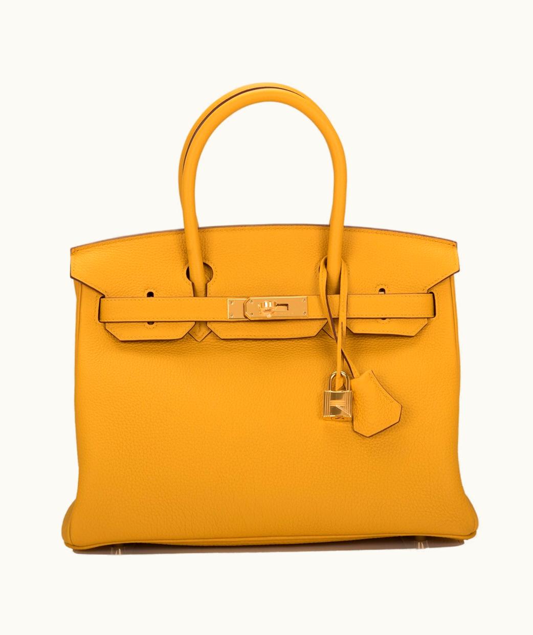 Hermès Hermès Birkin 30cm - Jaune Ambre - Togo - Retourne - Gold (GHW)