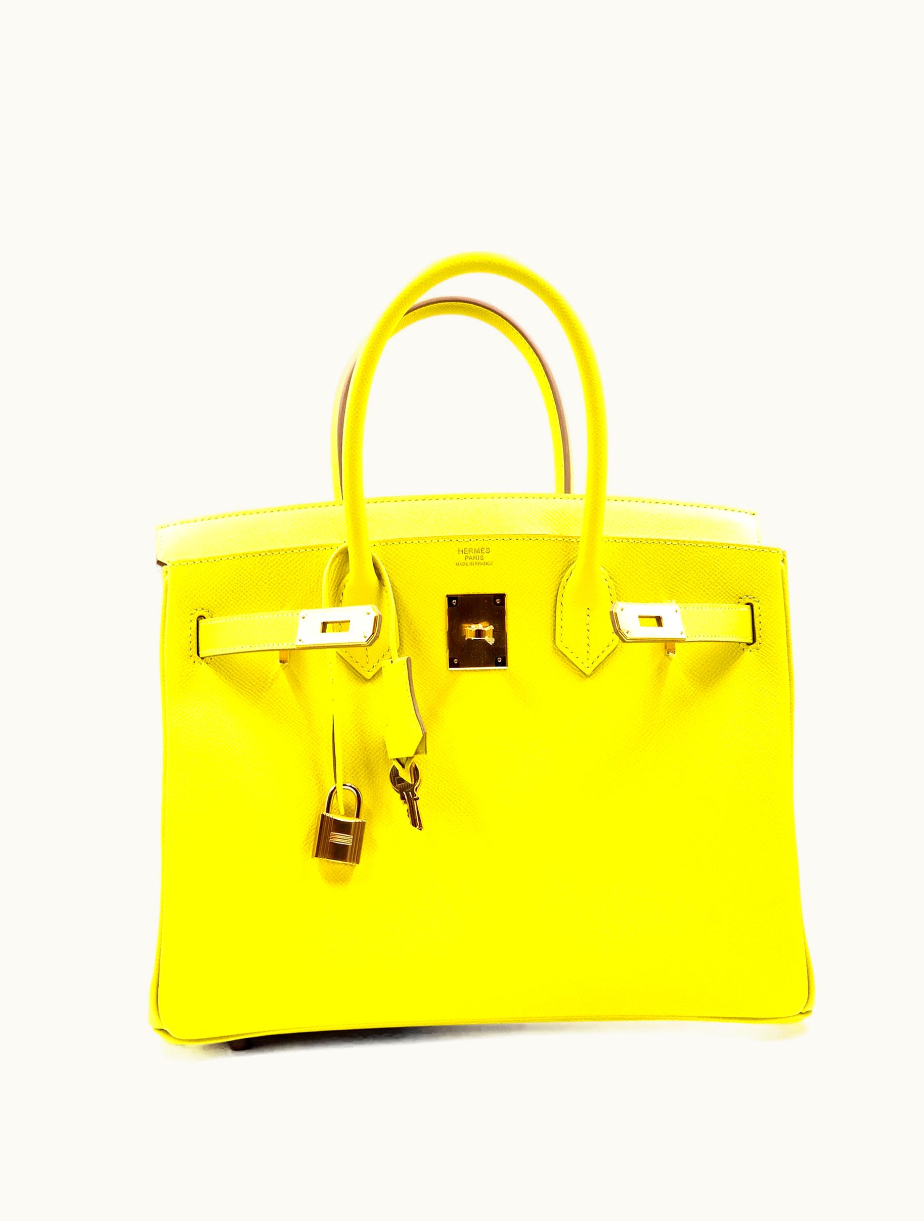 Hermès Hermès Birkin 30cm - Lime - Togo - Sellier - Gold (GHW)