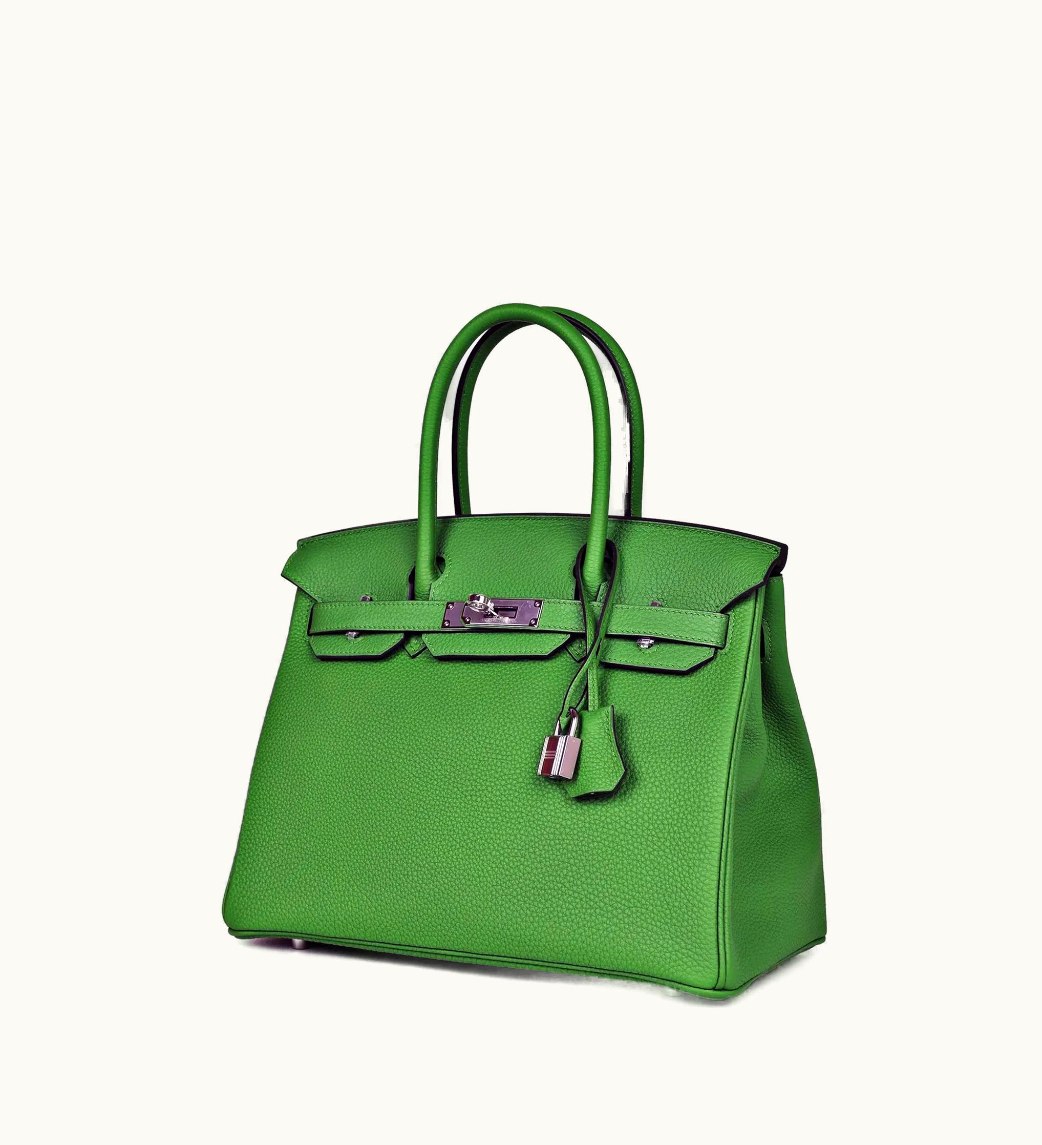 Hermès Hermès Birkin 30cm - Vert Yucca - Clemence - Retourne - Palladium (PHW)