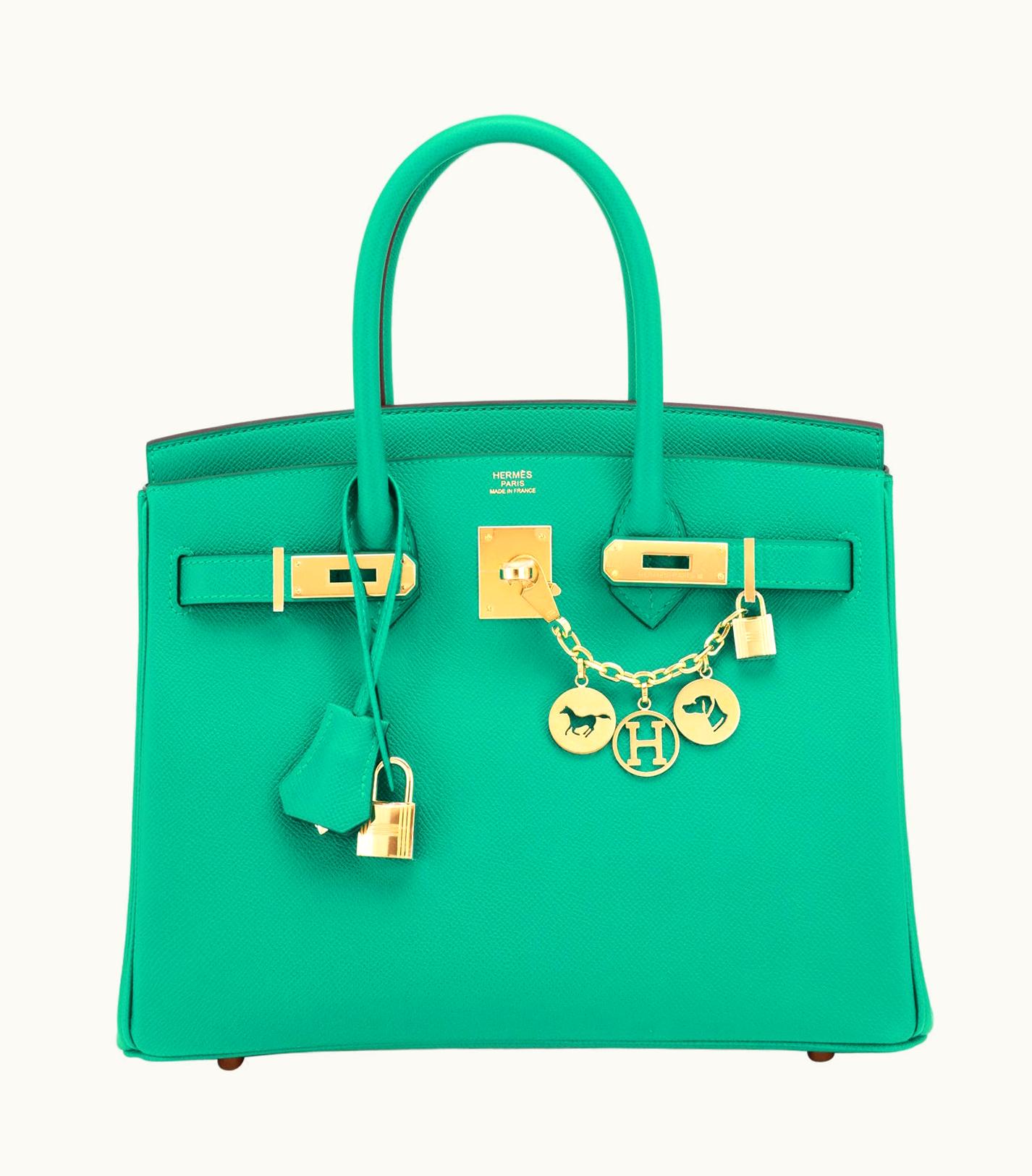 Hermès Hermès Birkin 30cm - Vert Jade - Togo - Retourne - Gold (GHW)