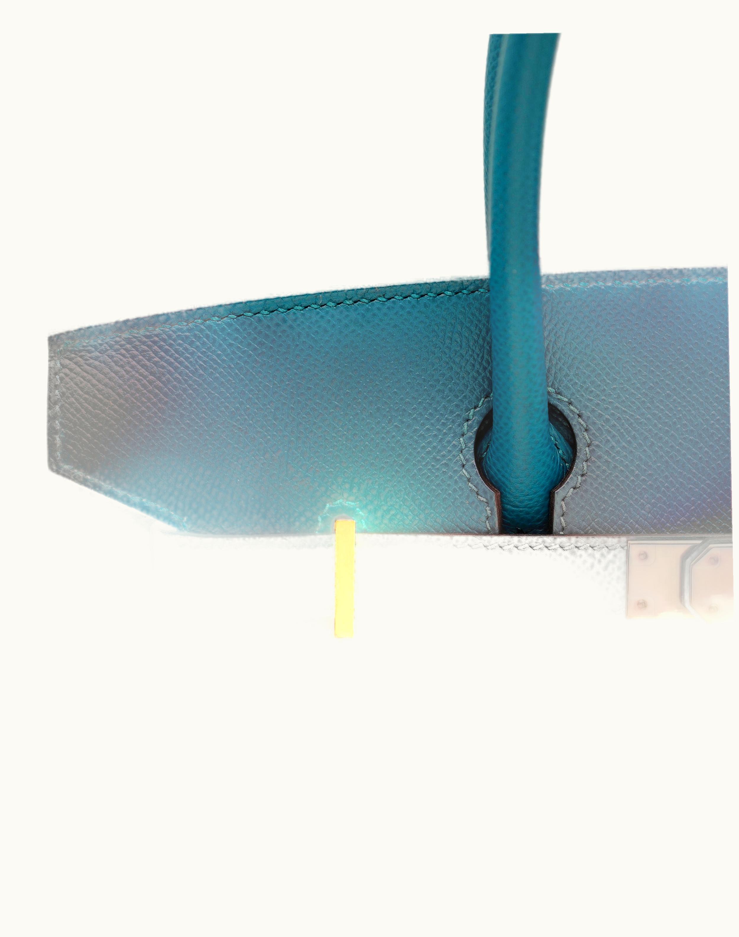 Hermès Hermès Birkin 30cm - Vert Bosphore - Epsom - Retourne - Gold (GHW)