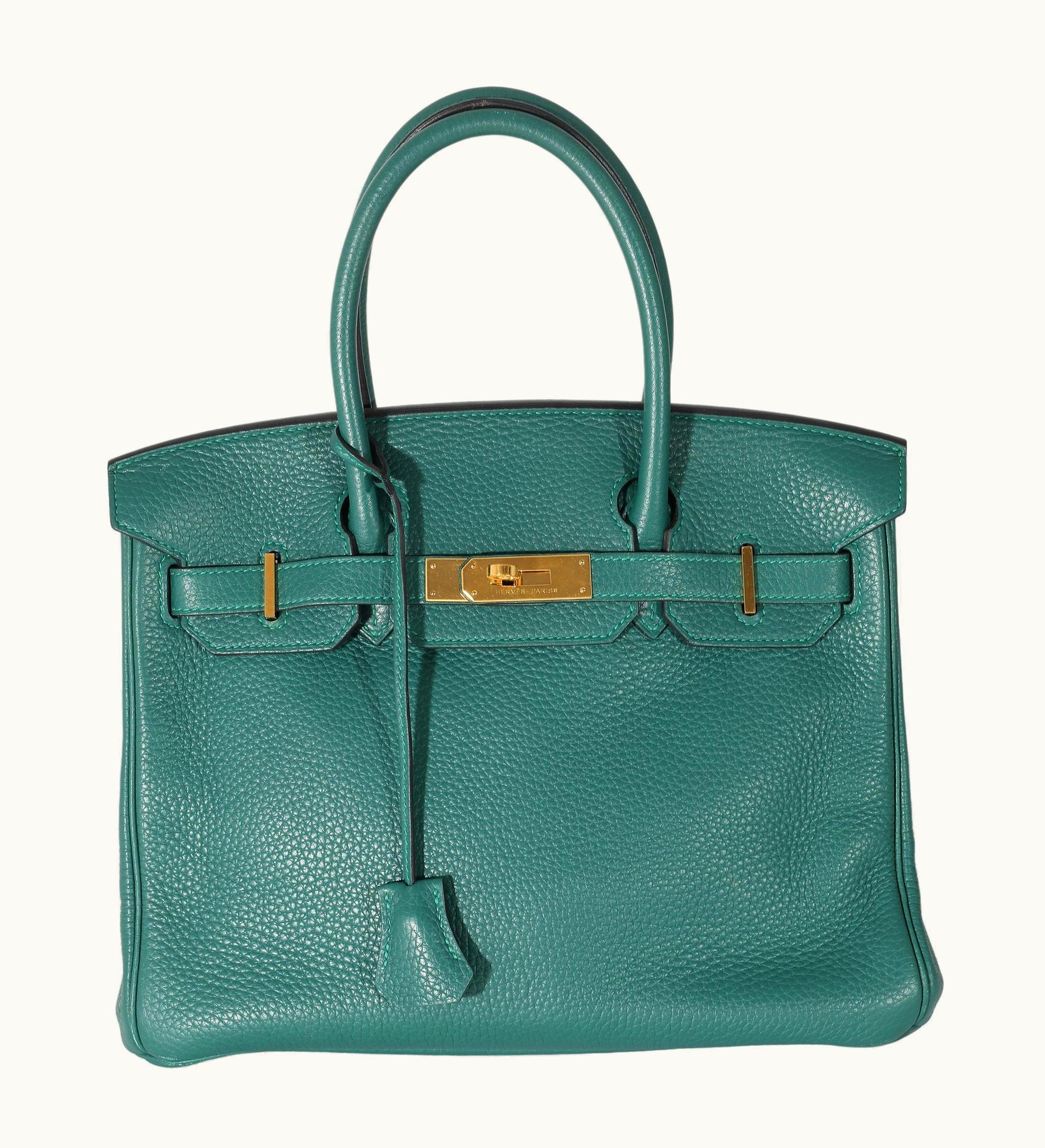 Hermès Hermès Birkin 30cm - Malachite - Clemence - Retourne - Gold (GHW)