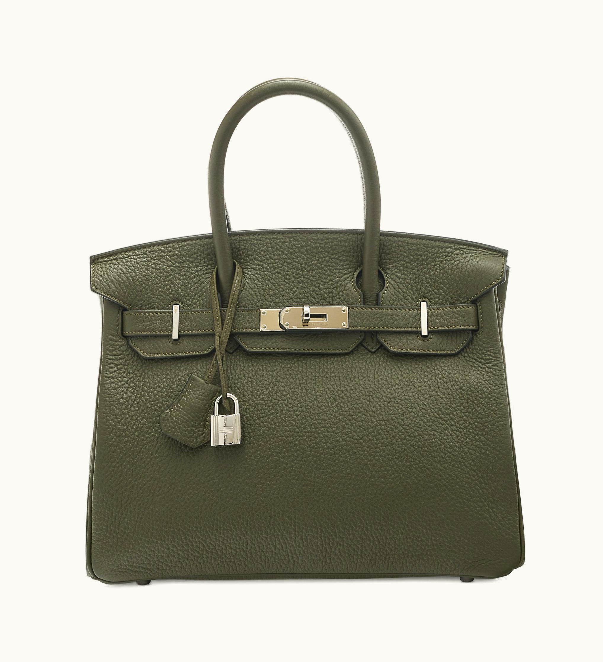 Hermès Hermès Birkin 30cm - Vert Olive - Togo - Sellier - Palladium (PHW)