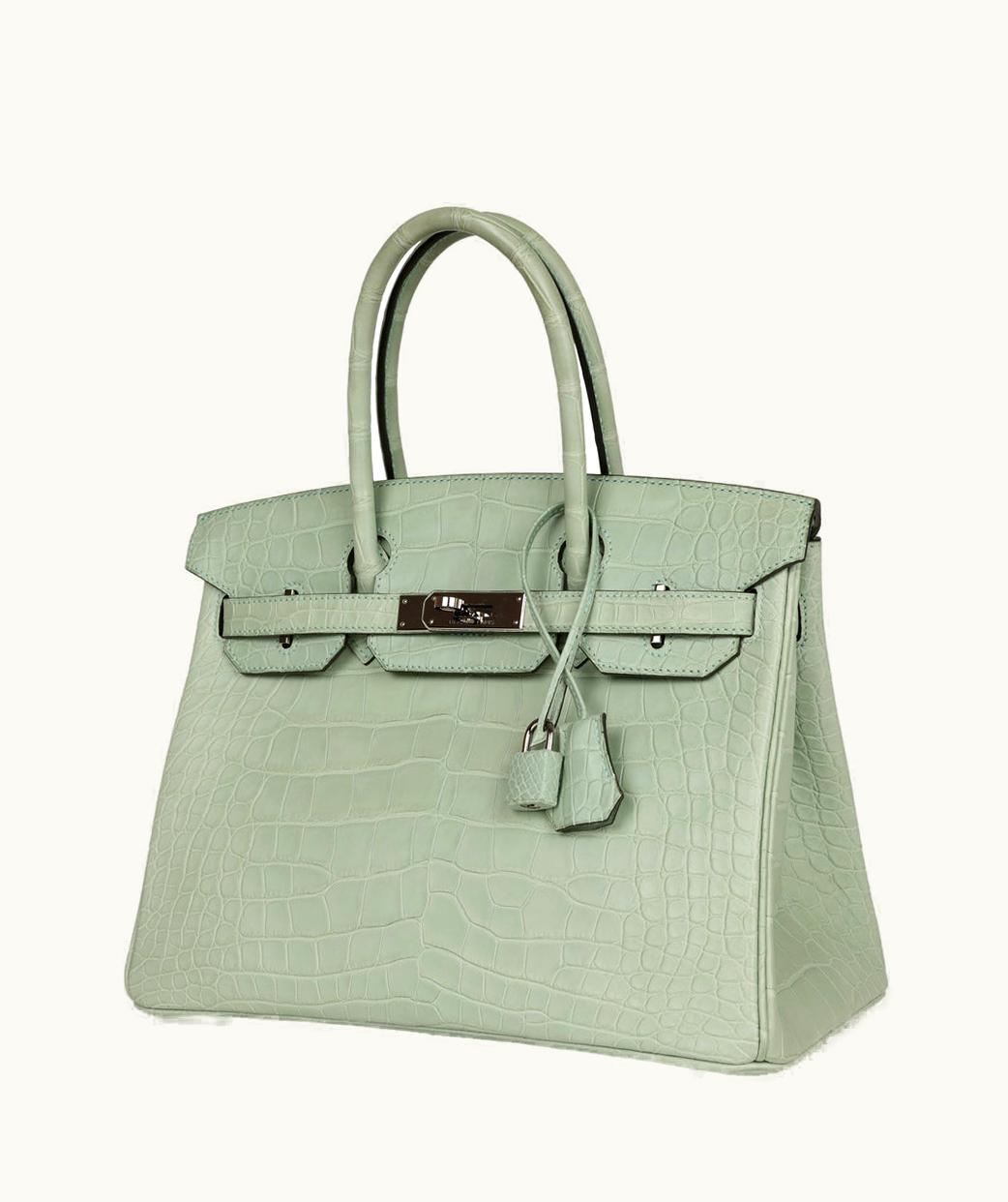 Hermès Hermès Birkin 30cm - Vert d'Eau - Clemence - Retourne - Palladium (PHW)