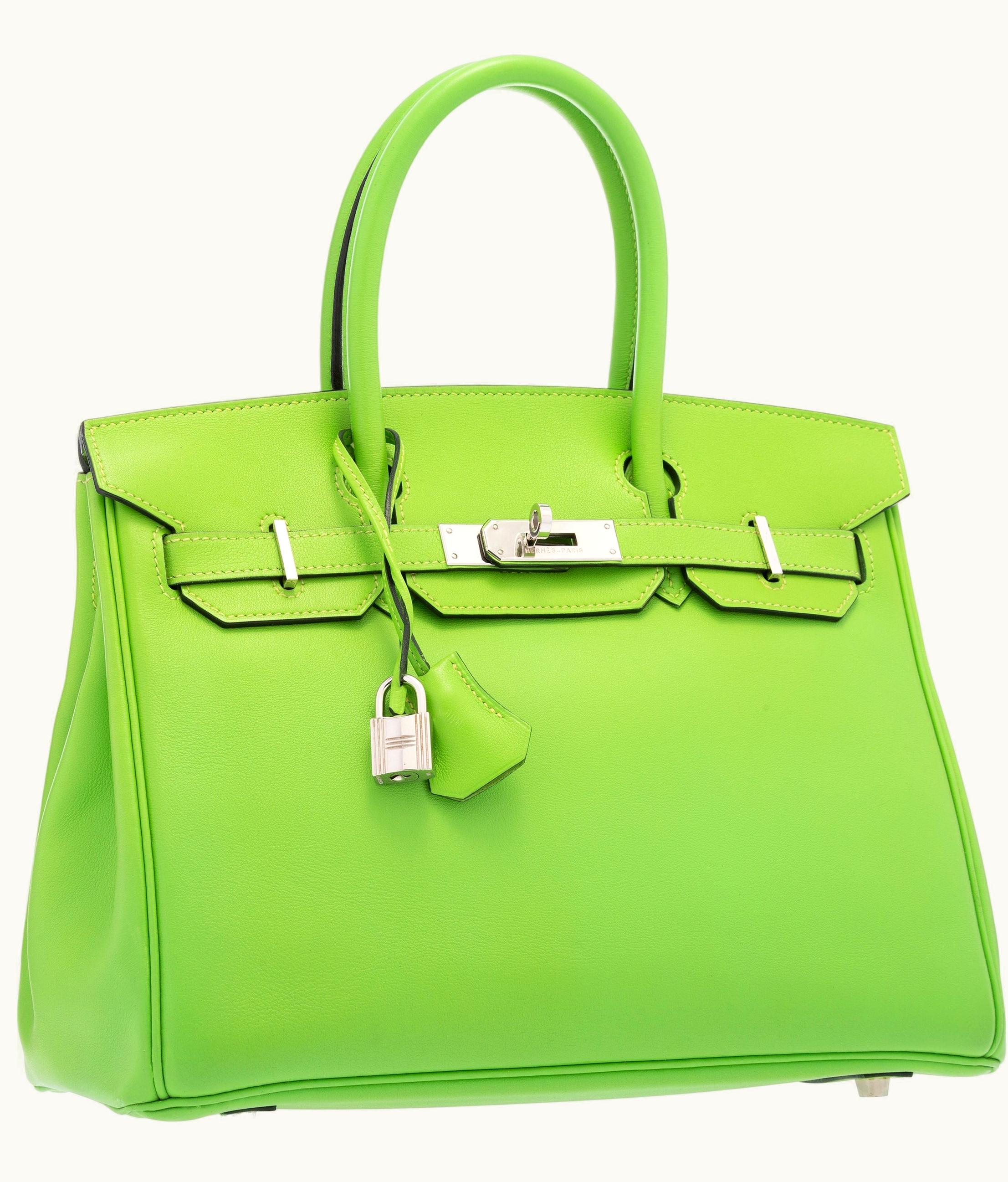 Hermès Hermès Birkin 30cm - Vert Cru - Swift - Retourne - Palladium (PHW)