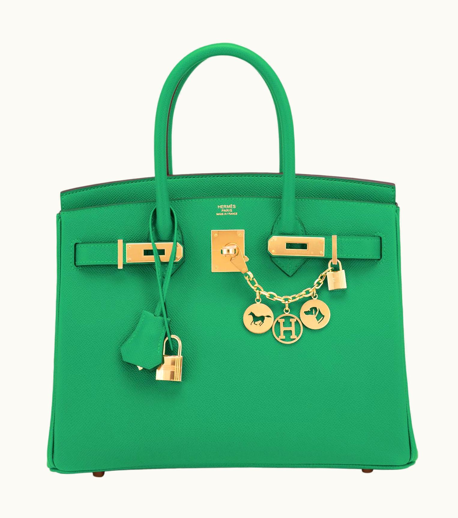 Hermès Hermès Birkin 30cm - Cactus - Togo - Retourne - Gold (GHW)