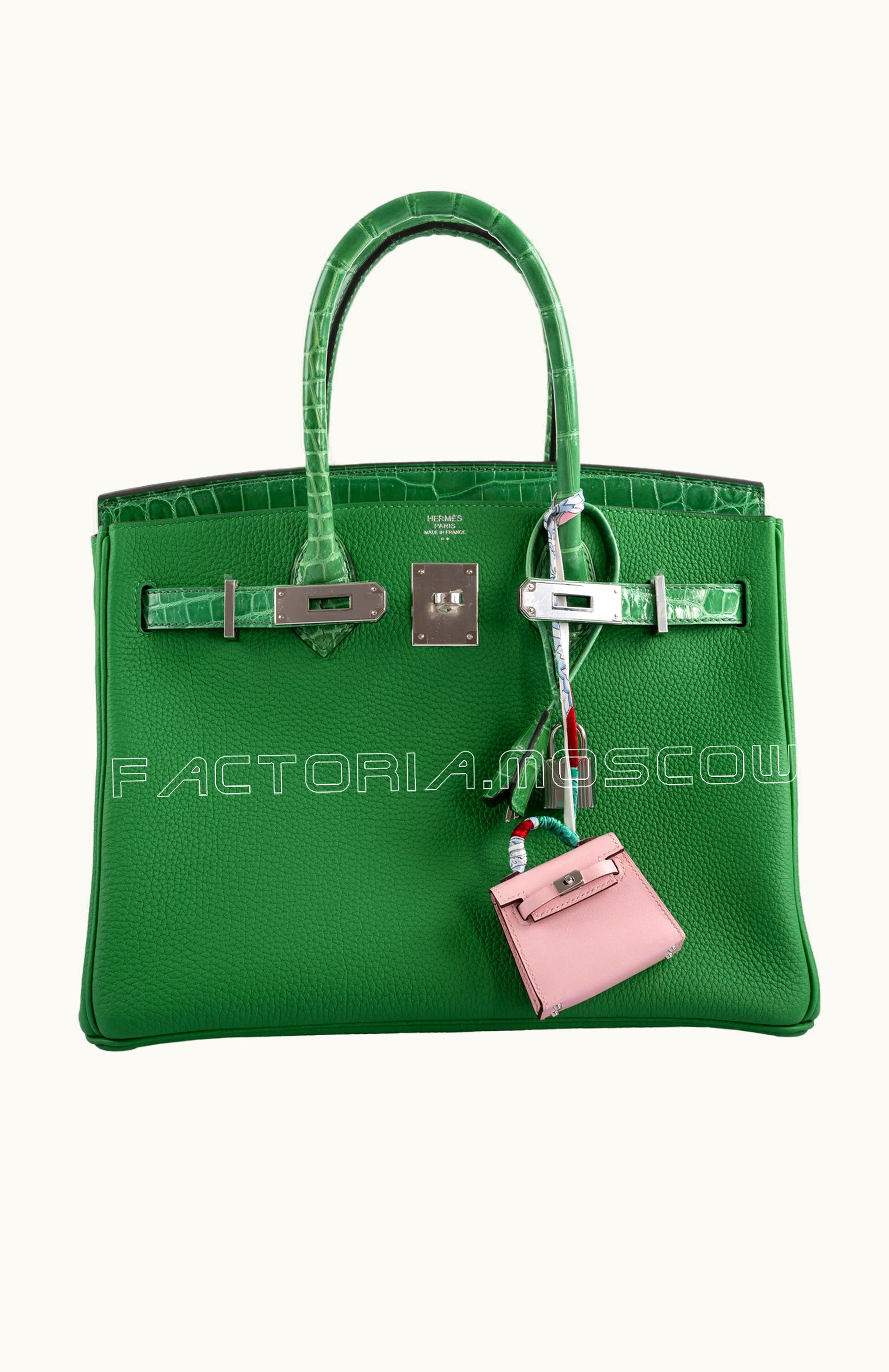 Hermès Hermès Birkin 30cm - Cactus - Togo - Retourne - Palladium (PHW)