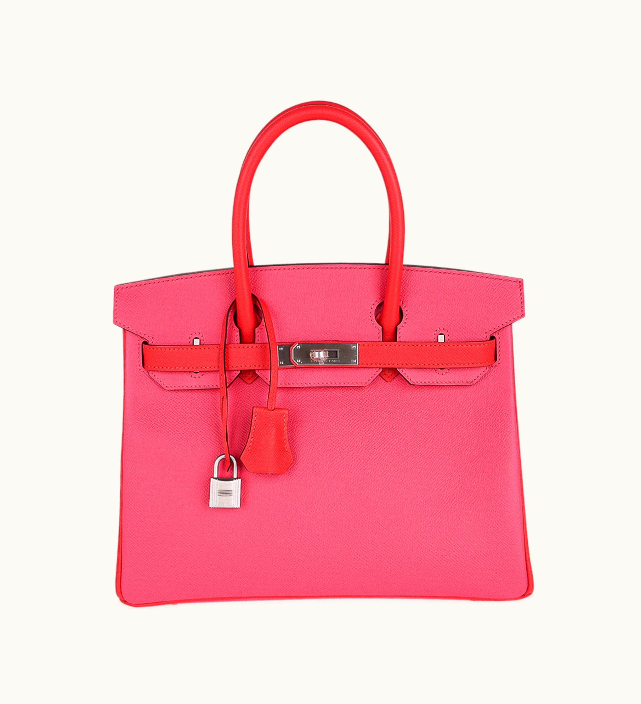 Hermès Hermès Birkin 30cm - Rose Azalee - Clemence - Retourne - Palladium (PHW)