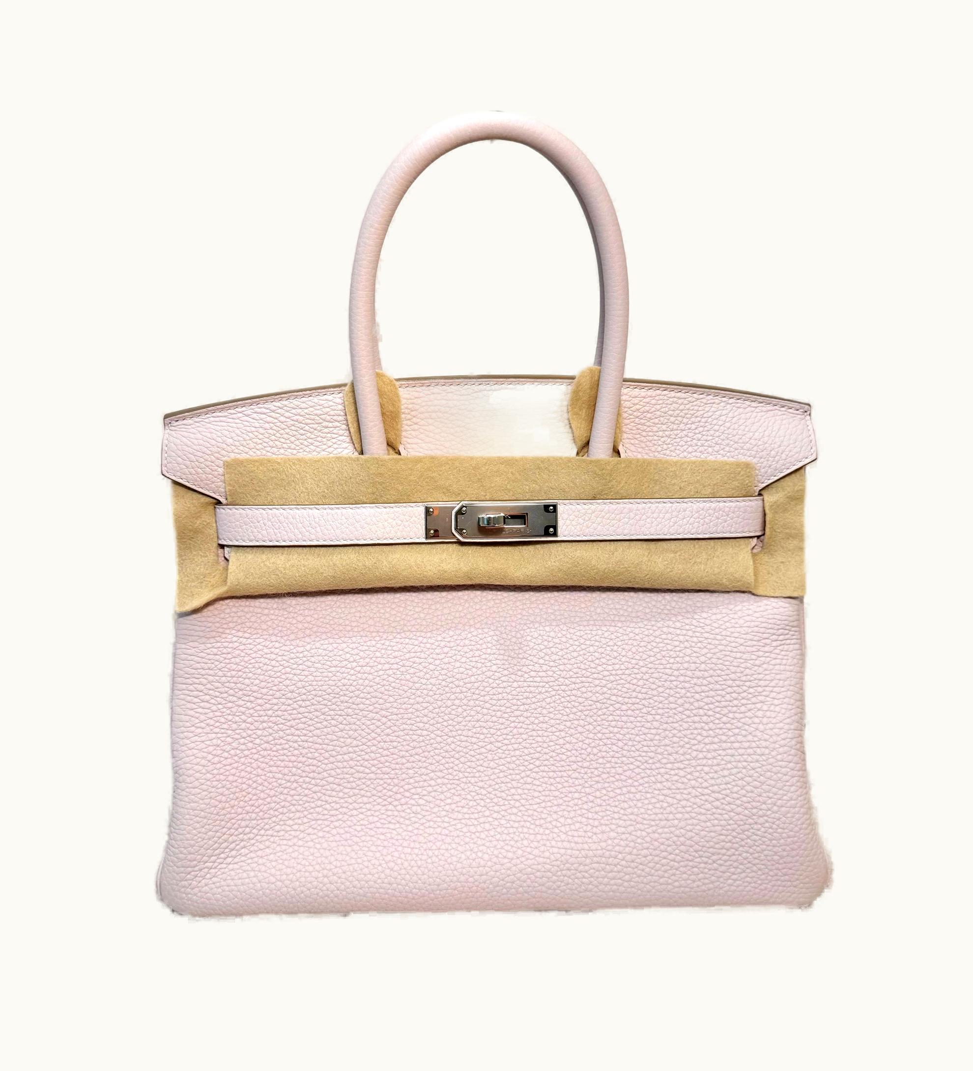Hermès Hermès Birkin 30cm - Mauve Pale - Swift - Retourne - Palladium (PHW)