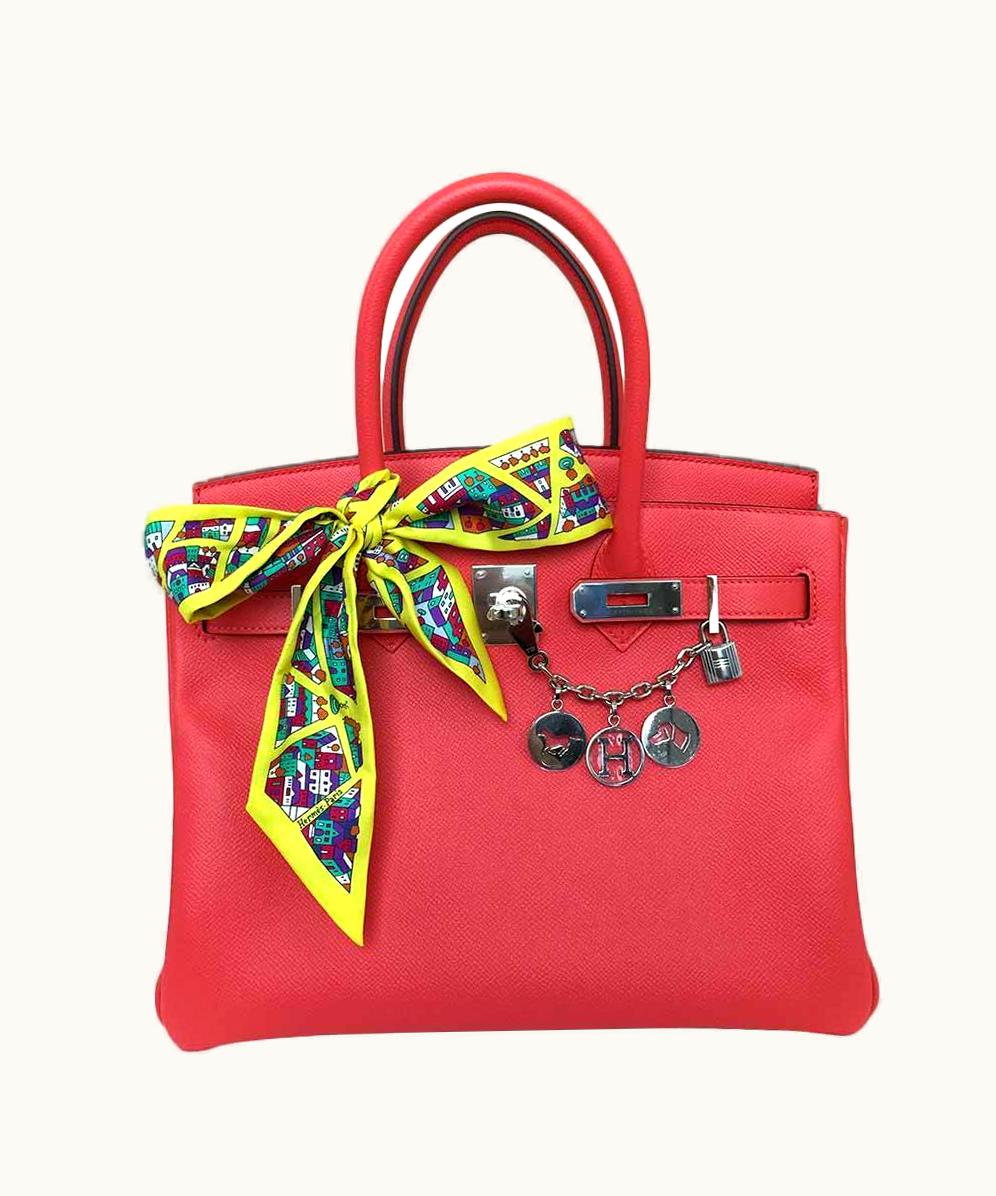 Hermès Hermès Birkin 30cm - Rose Jaipur - Swift - Retourne - Palladium (PHW)