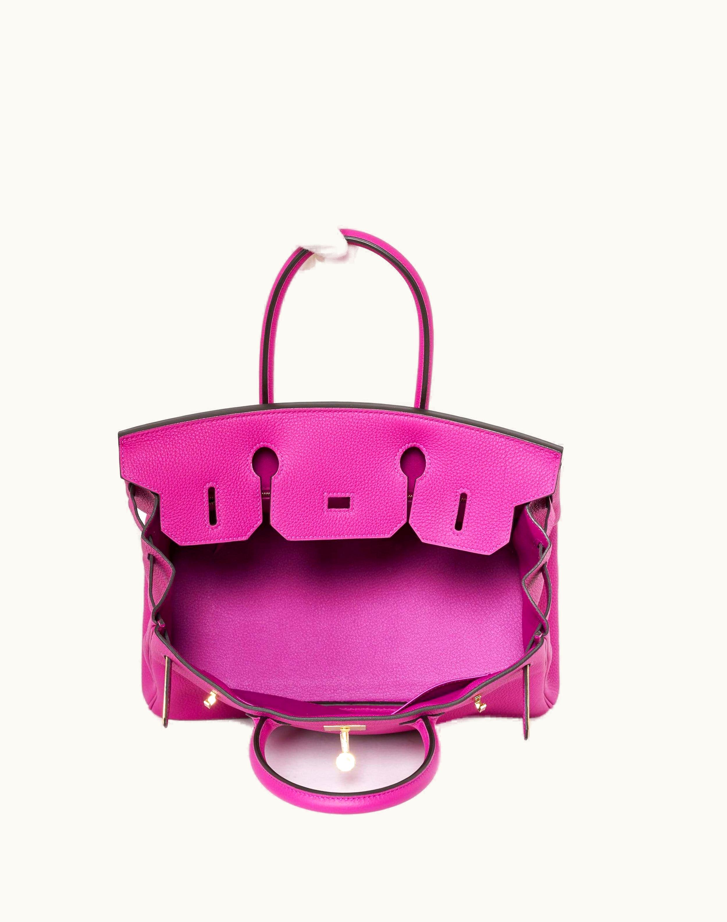 Hermès Hermès Birkin 30cm - Rose Pourpre - Togo - Retourne - Gold (GHW)