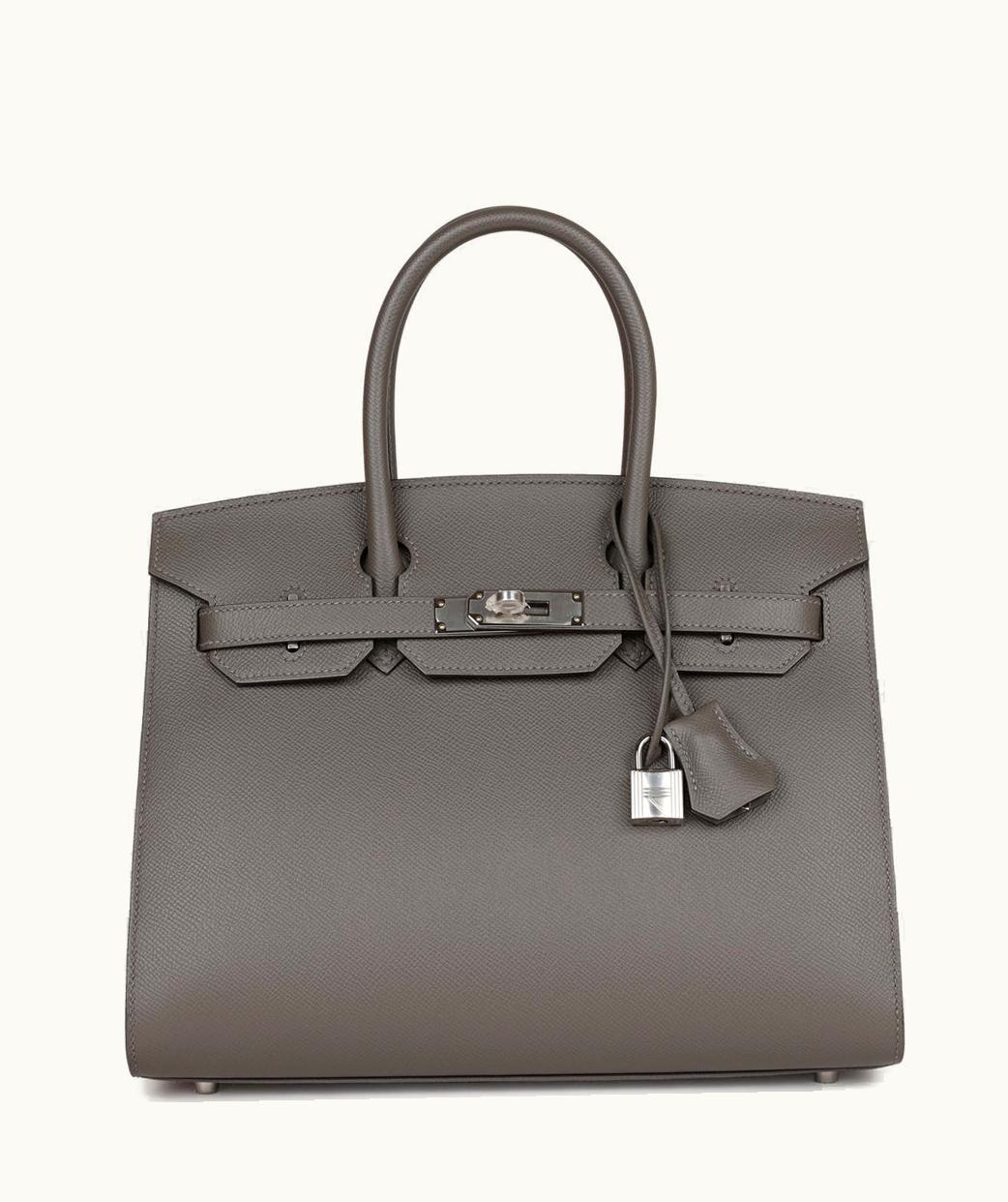 Hermès Hermès Birkin 30cm - Gris Meyer - Clemence - Sellier - Palladium (PHW)