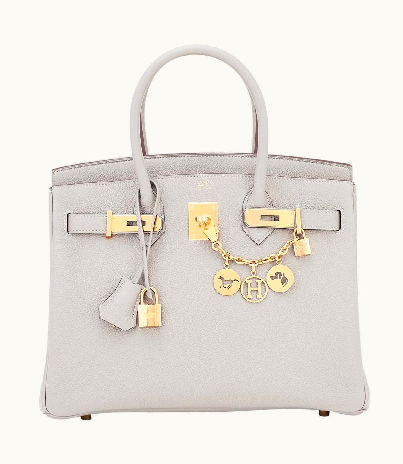 Hermès Hermès Birkin 30cm - Gris Perle - Swift - Sellier - Gold (GHW)