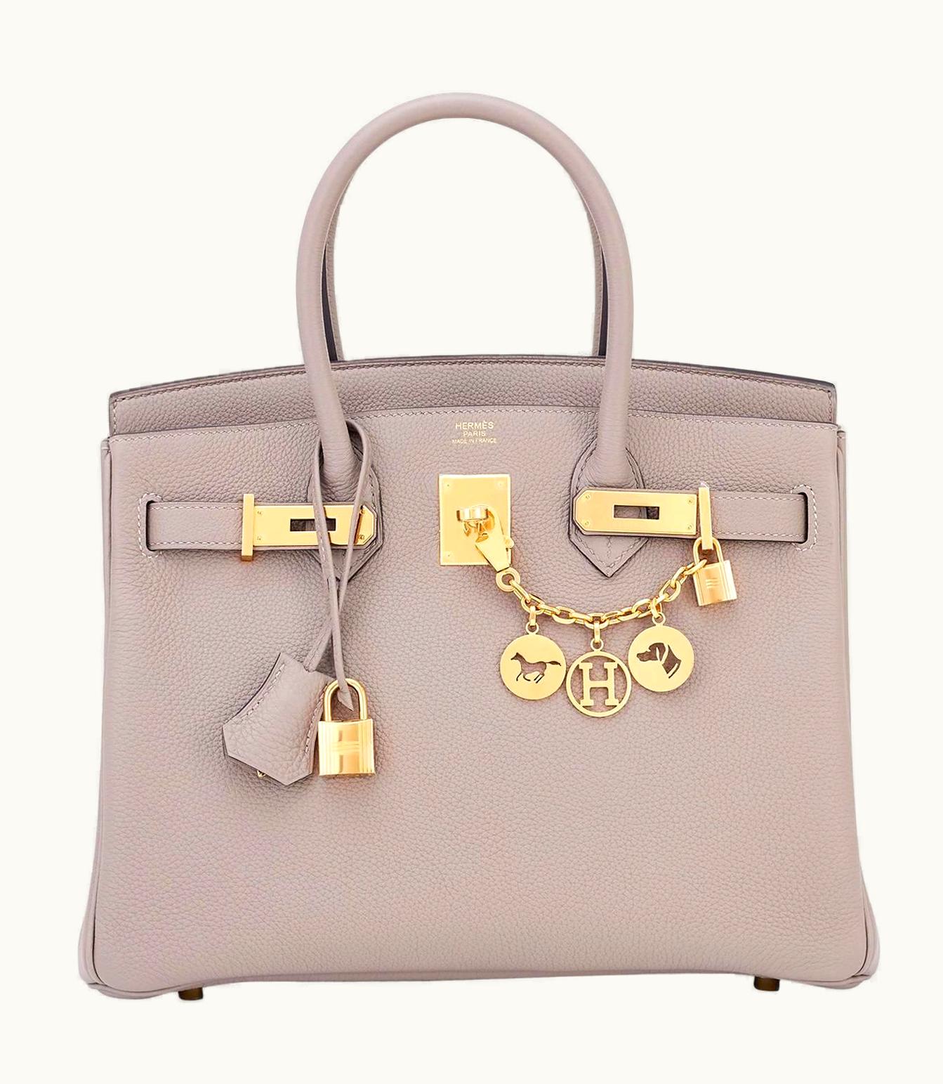 Hermès Hermès Birkin 30cm - Gris Asphalt - Clemence - Retourne - Gold (GHW)