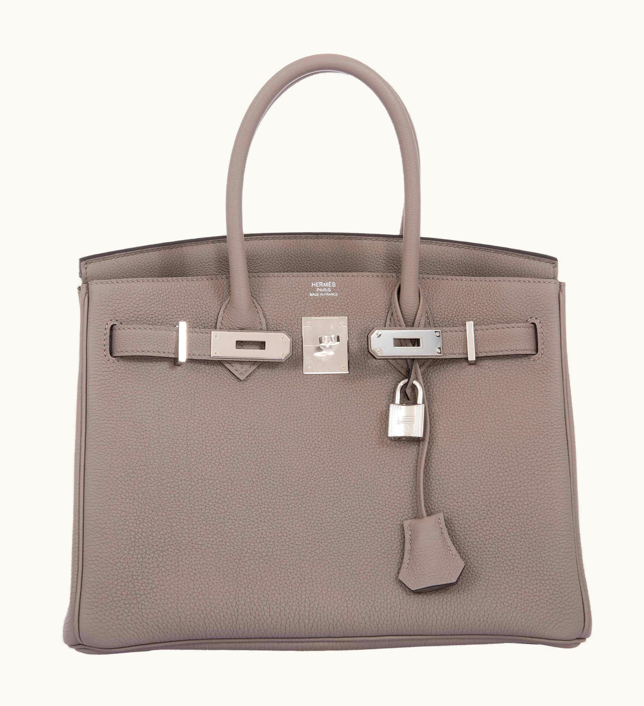 Hermès Hermès Birkin 30cm - Gris Asphalt - Clemence - Retourne - Palladium (PHW)