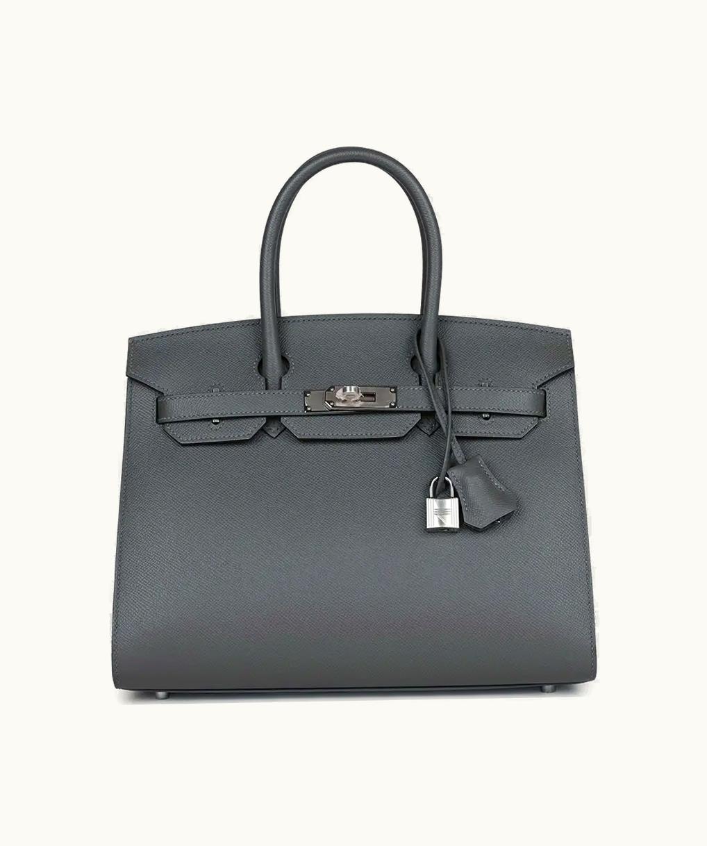 Hermès Hermès Birkin 30cm - Gris Misty - Swift - Retourne - Palladium (PHW)