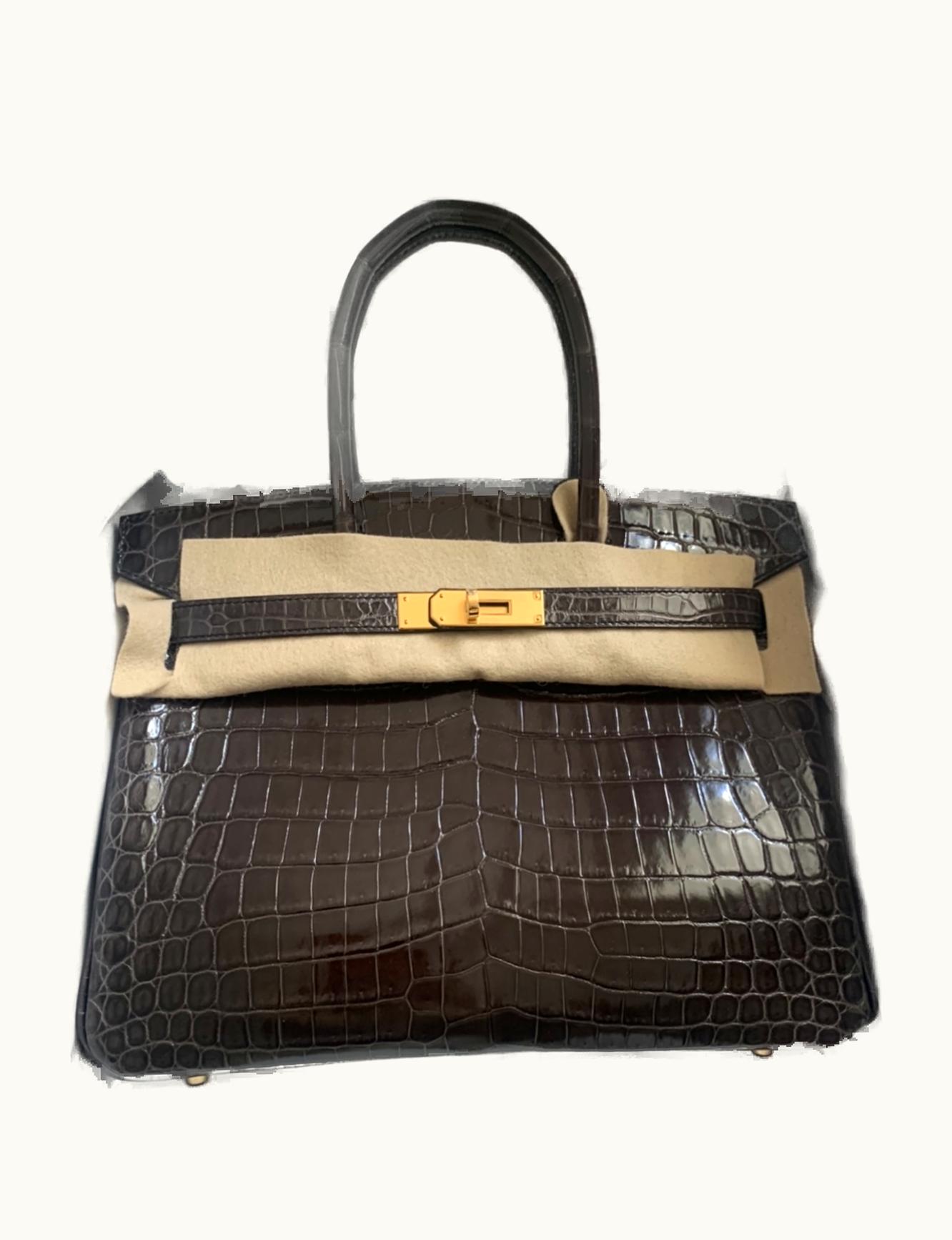 Hermès Hermès Birkin 30cm - Graphite - Clemence - Retourne - Gold (GHW)