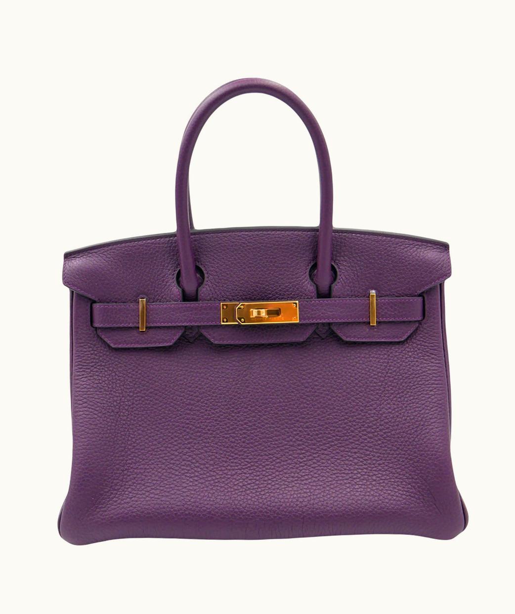 Hermès Hermès Birkin 30cm - Cassis - Epsom - Sellier - Gold (GHW)