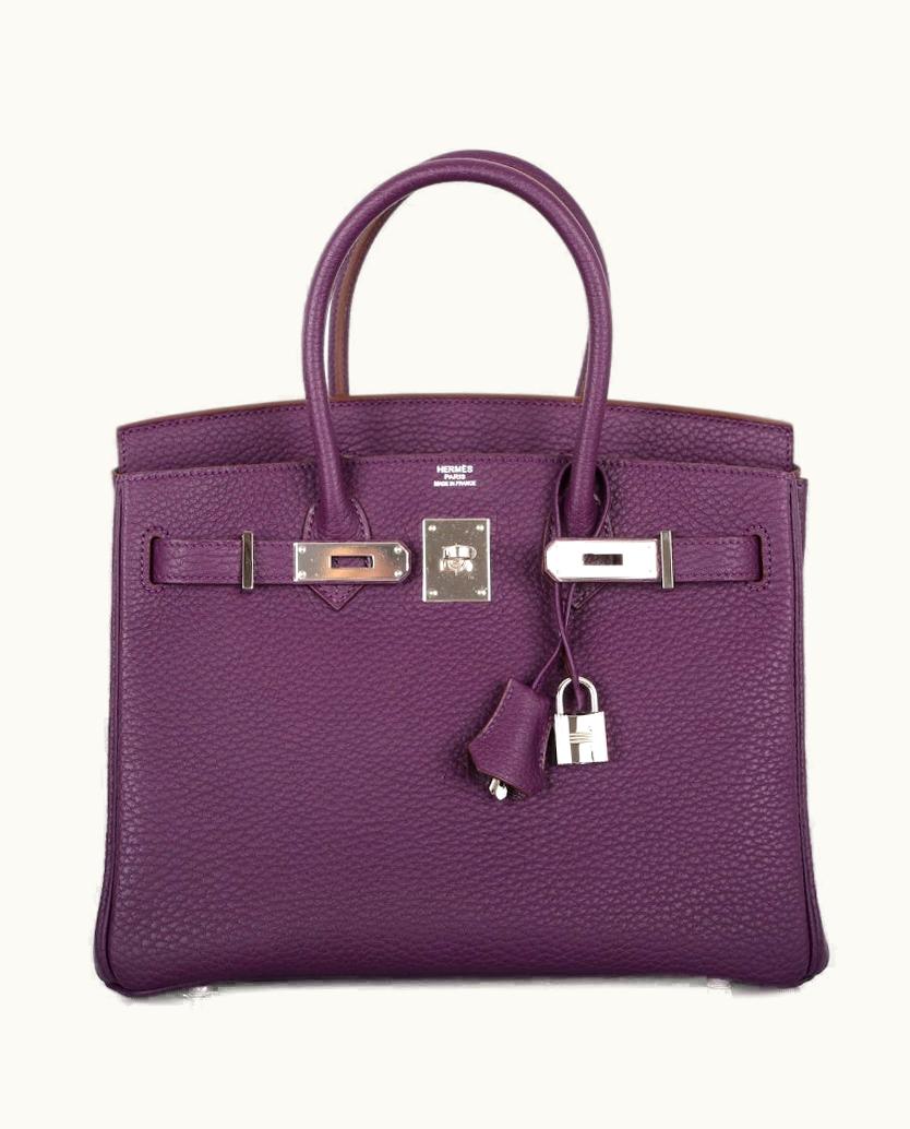 Hermès Hermès Birkin 30cm - Cassis - Epsom - Sellier - Palladium (PHW)