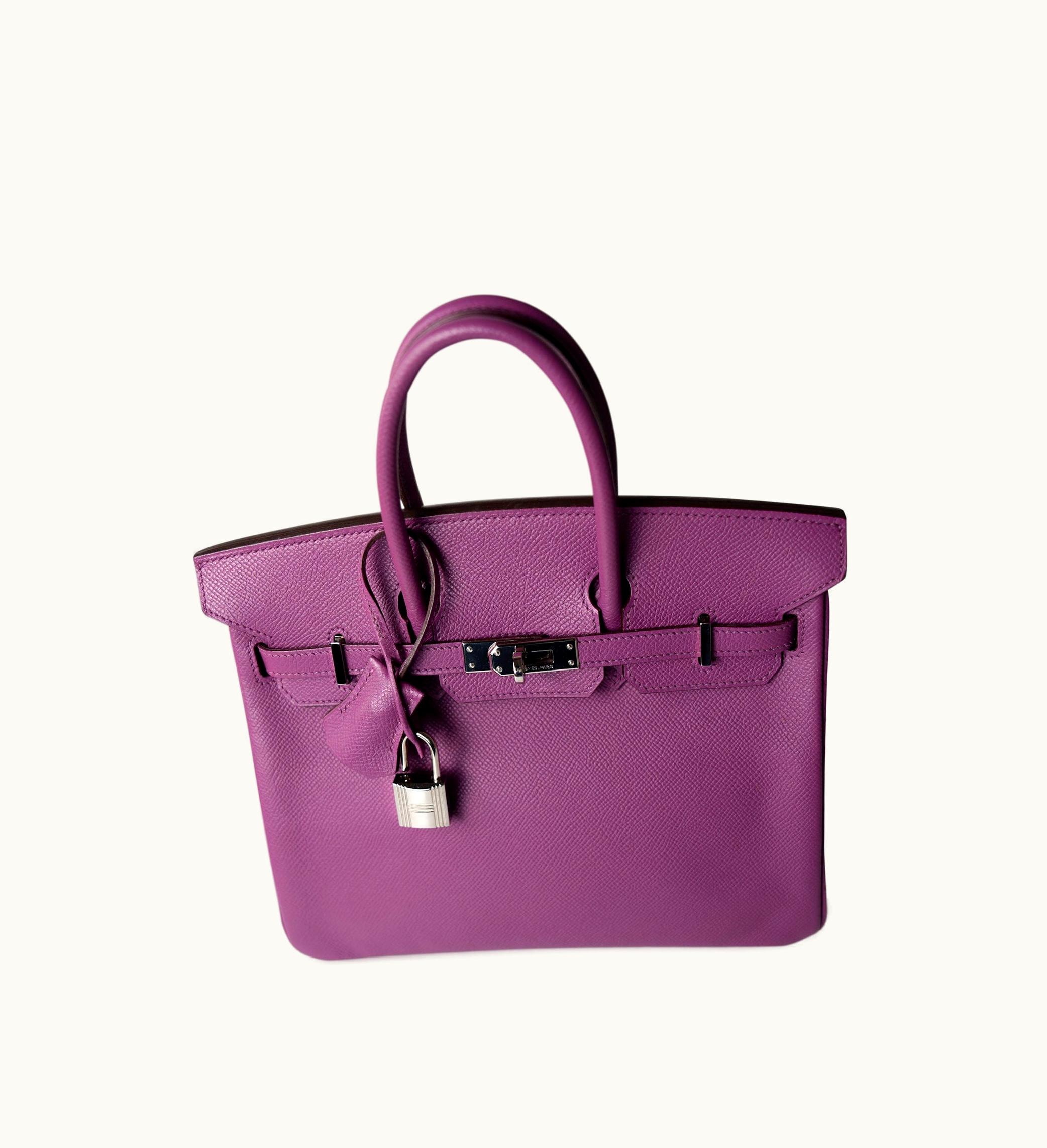 Hermès Hermès Birkin 30cm - Cyclamen - Clemence - Retourne - Palladium (PHW)