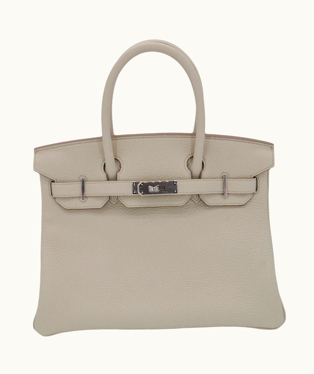 Hermès Hermès Birkin 30cm - Beton - Clemence - Retourne - Palladium (PHW)