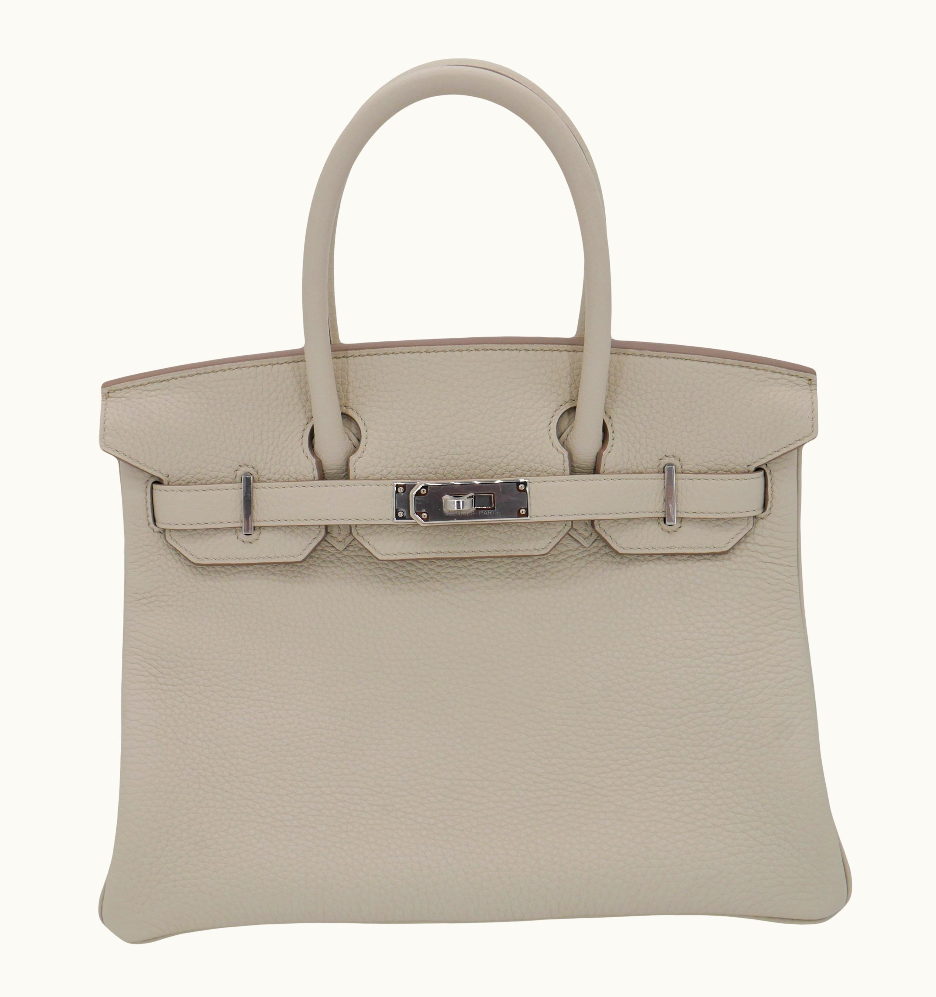 Hermès Hermès Birkin 30cm - Beton - Swift - Sellier - Palladium (PHW)