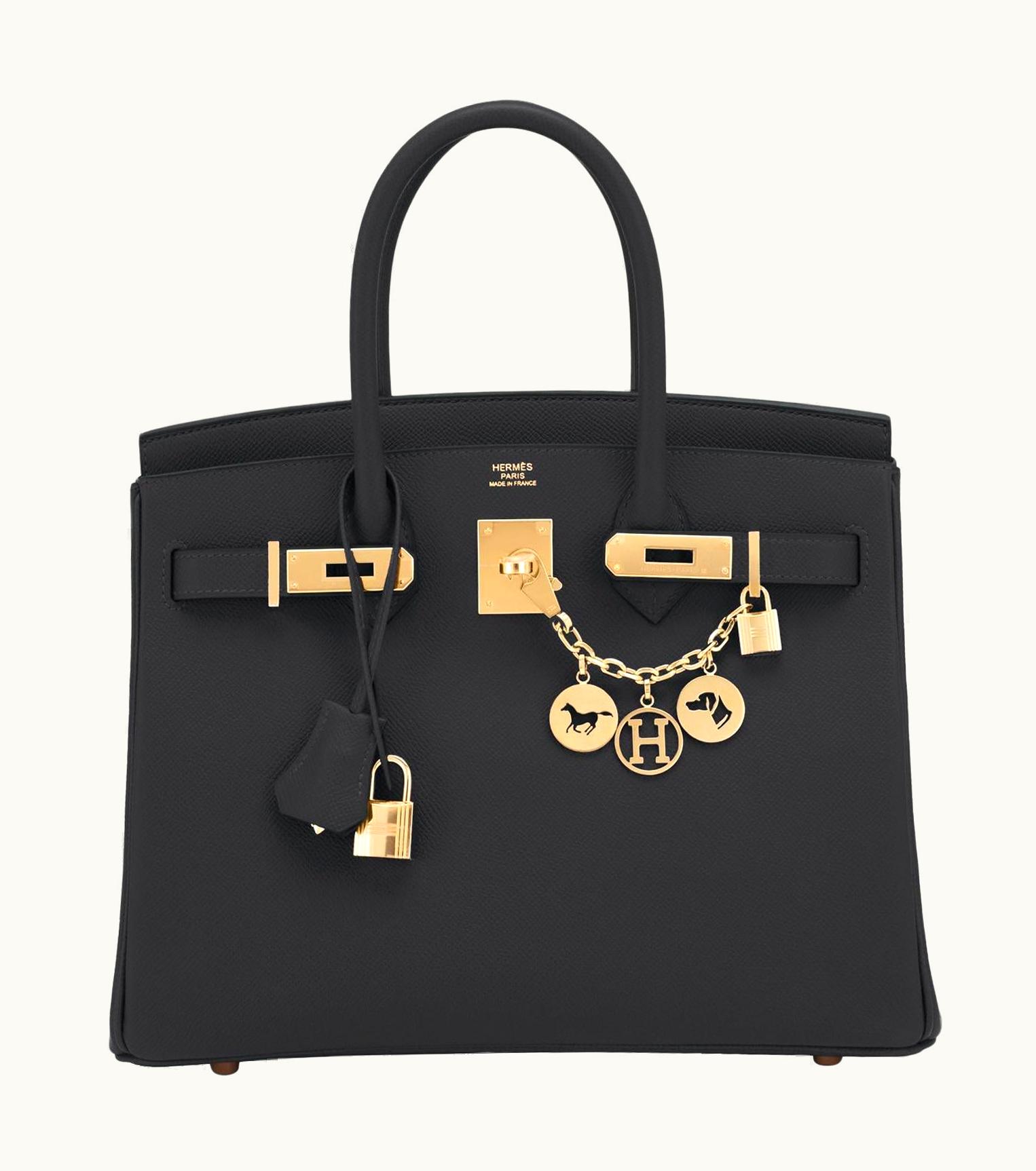 Hermès Hermès Birkin 30cm - Black - Clemence - Retourne - Gold (GHW)