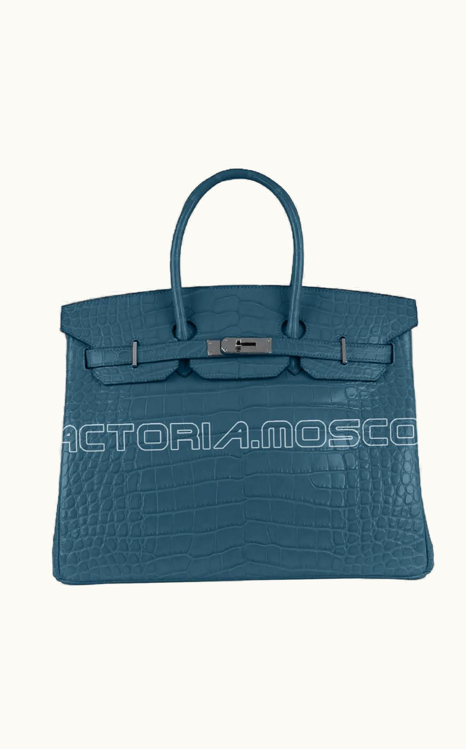 Hermès Hermès Birkin 35cm - Bleu Jean - Epsom - Sellier - Palladium (PHW)