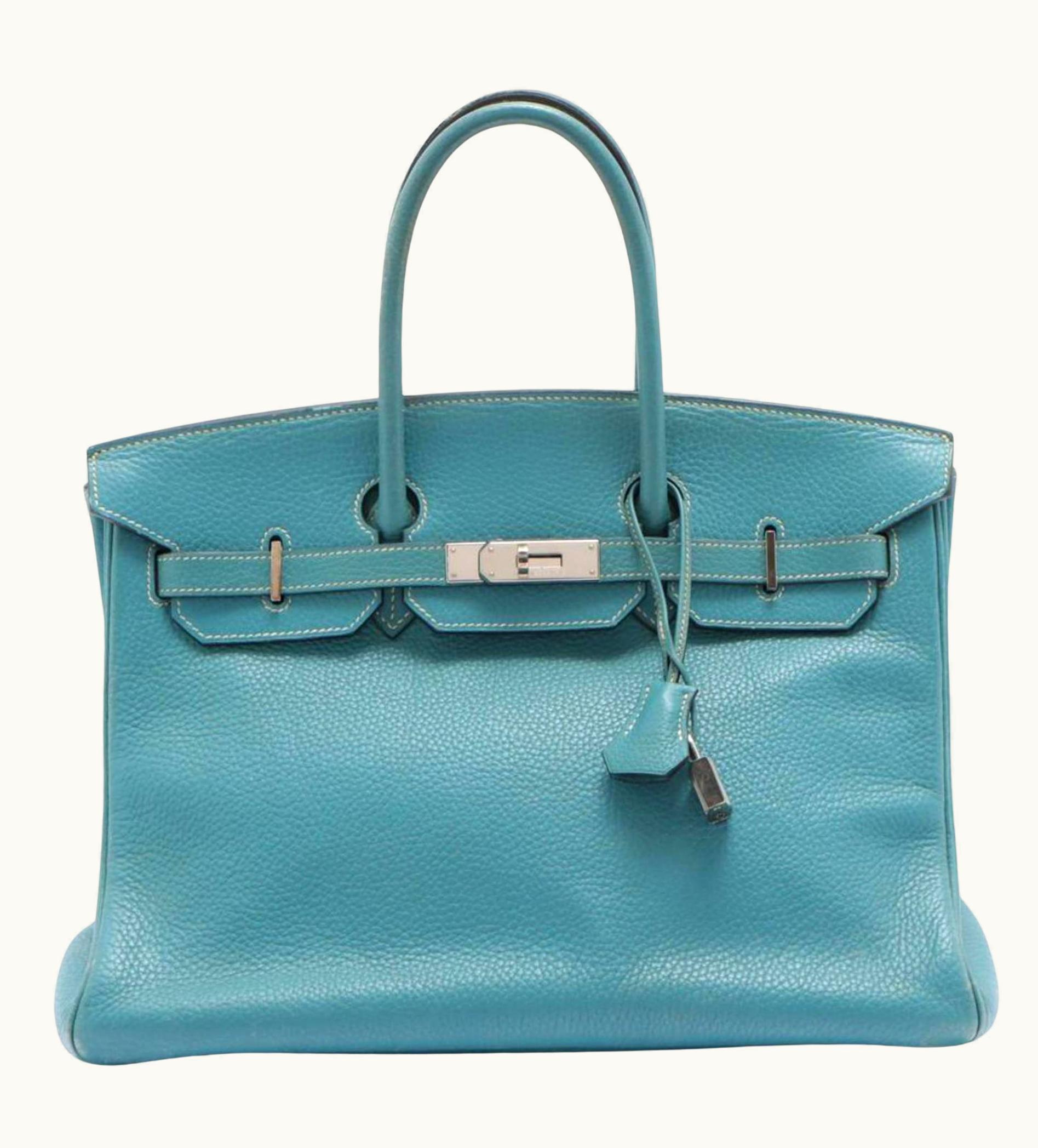 Hermès Hermès Birkin 35cm - Bleu Jean - Swift - Retourne - Palladium (PHW)