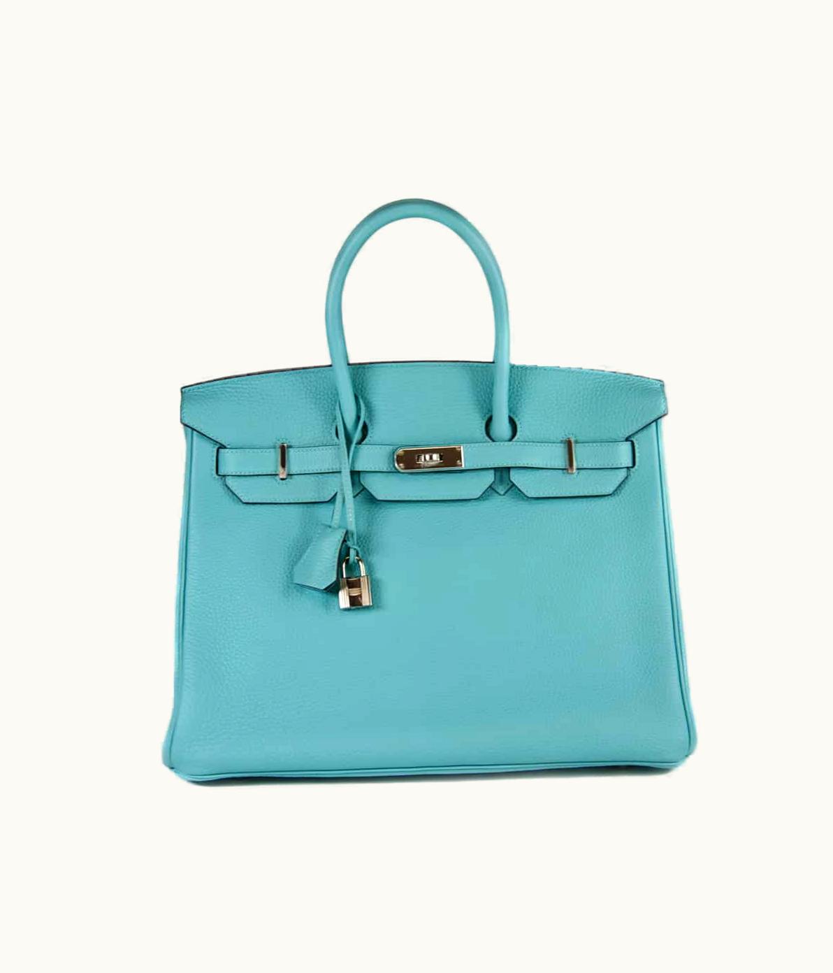 Hermès Hermès Birkin 35cm - Bleu Atoll - Togo - Sellier - Palladium (PHW)