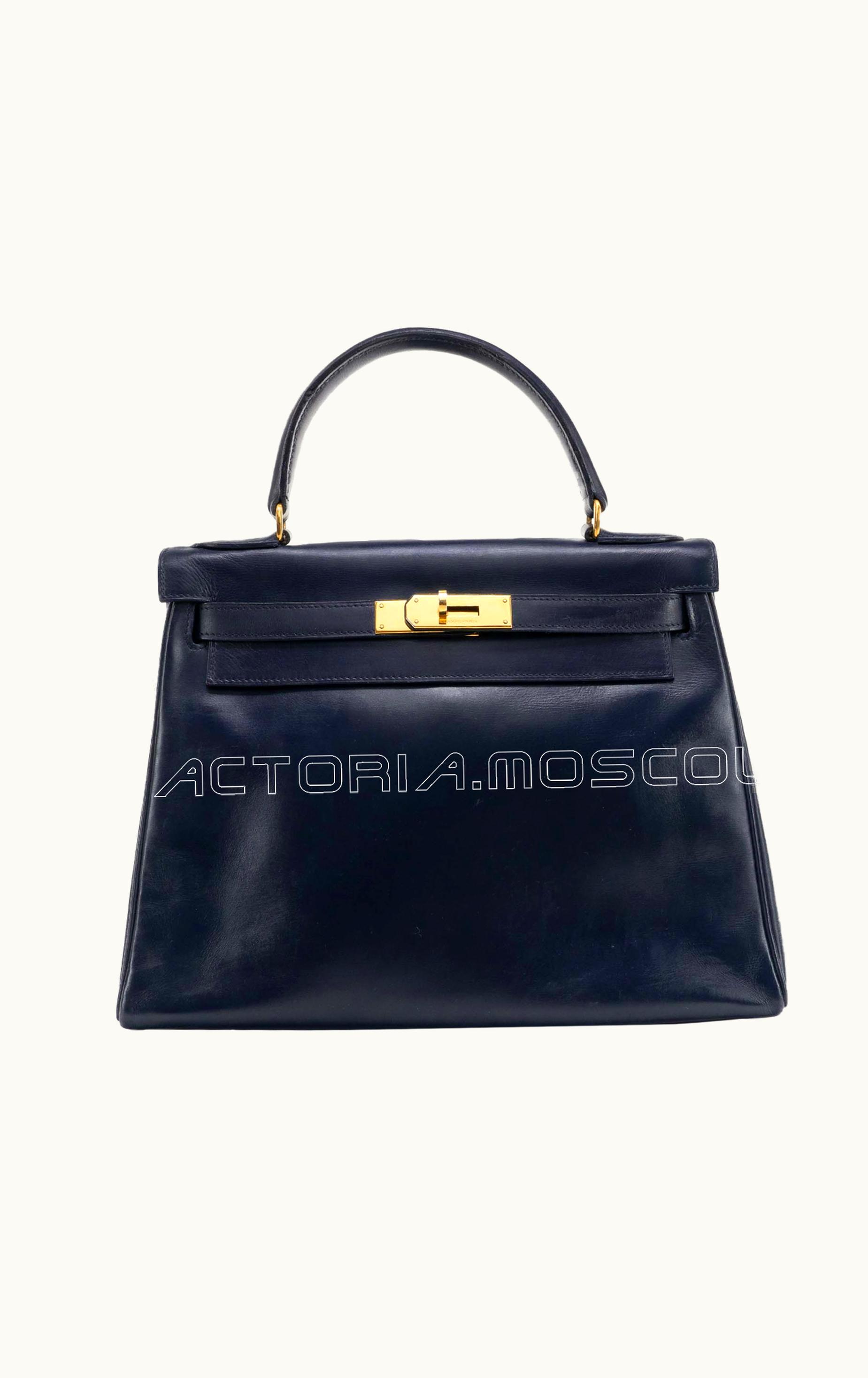Hermès Hermès Birkin 35cm - Bleu Marine - Clemence - Retourne - Gold (GHW)