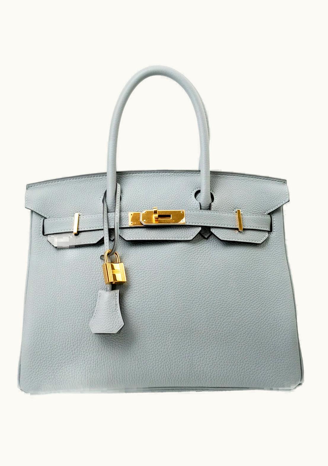 Hermès Hermès Birkin 35cm - Bleu Glacier - Togo - Retourne - Gold (GHW)