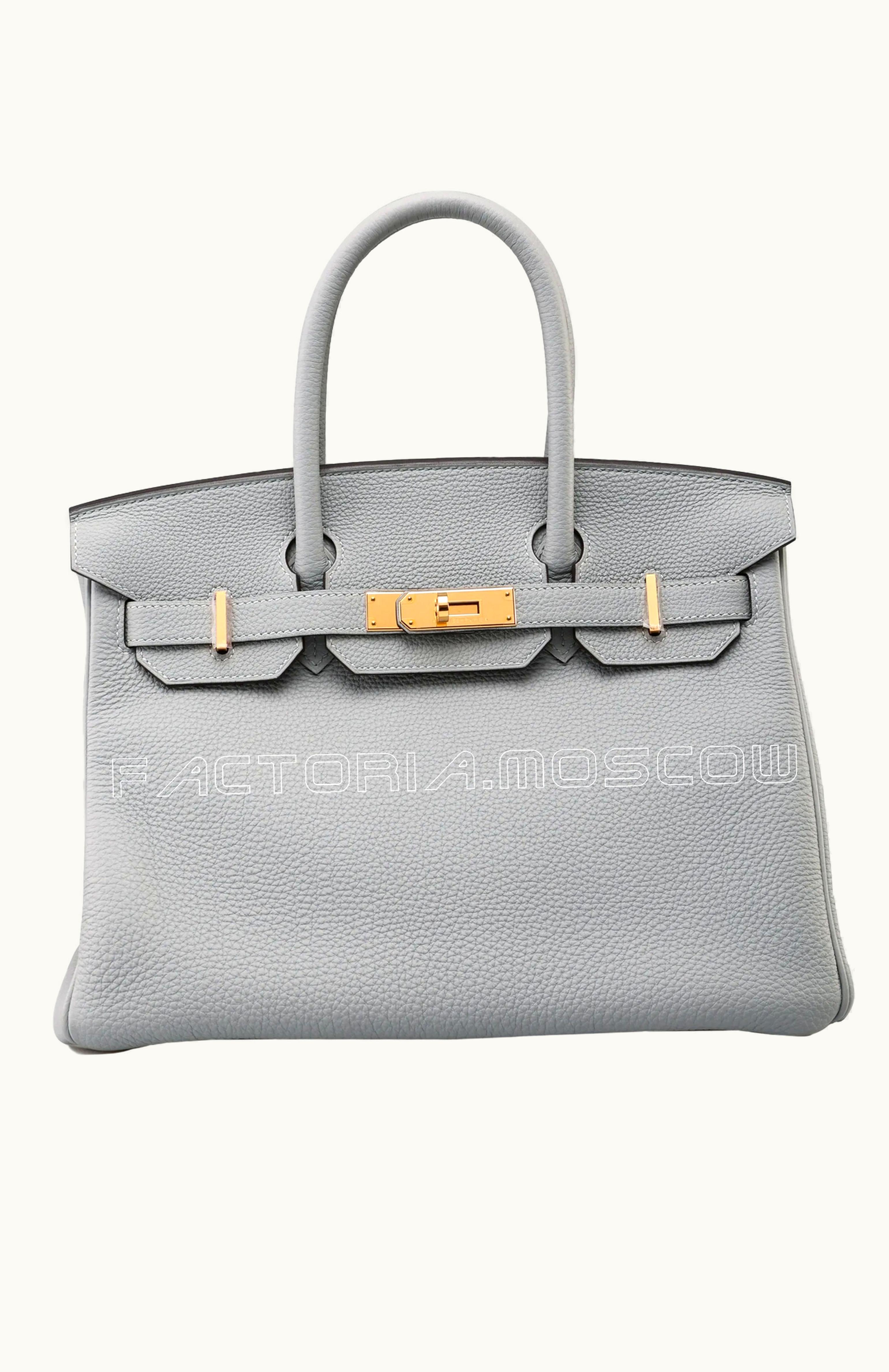 Hermès Hermès Birkin 35cm - Bleu Glacier - Togo - Sellier - Gold (GHW)