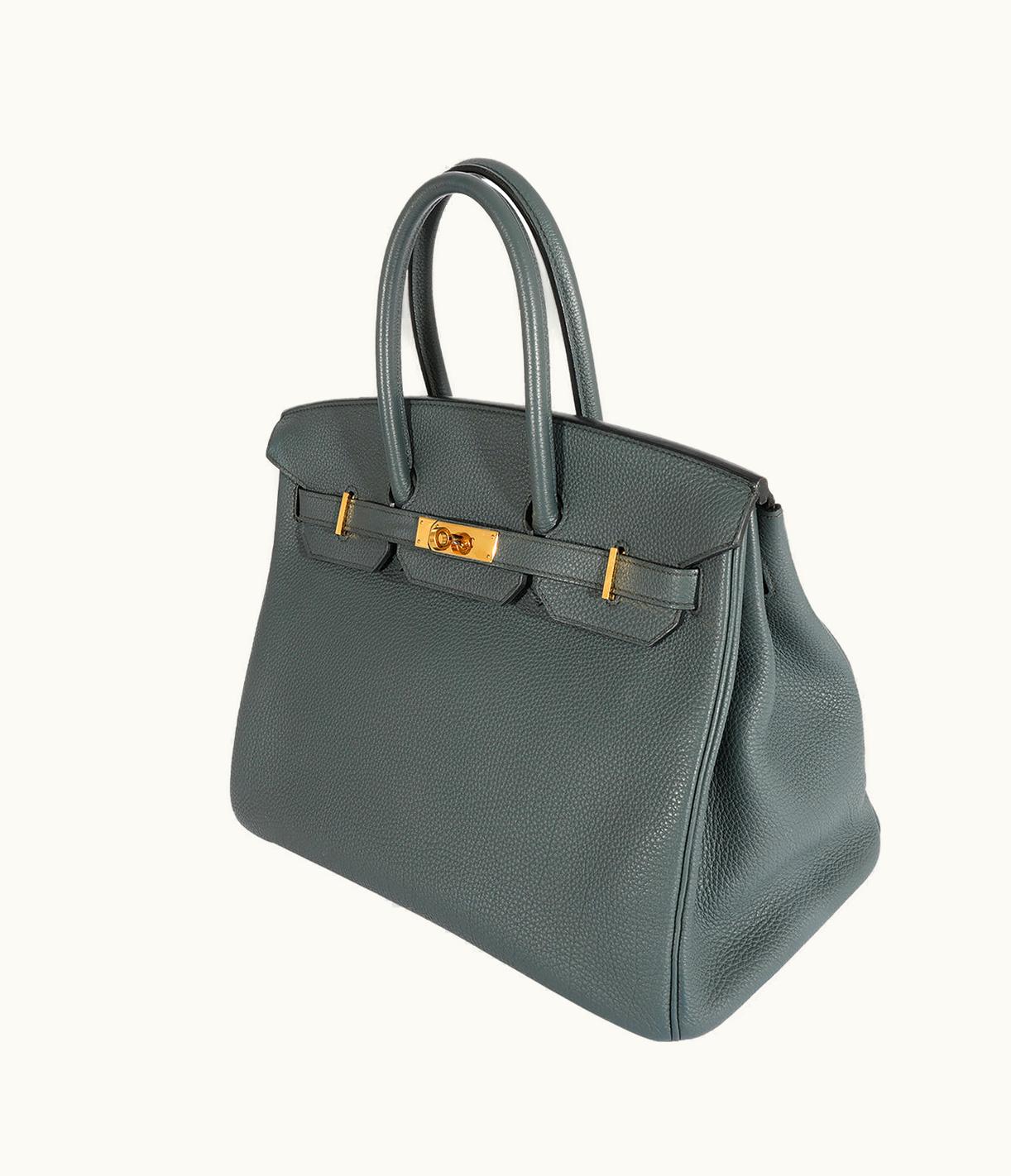 Hermès Hermès Birkin 35cm - Bleu Orage - Clemence - Retourne - Gold (GHW)