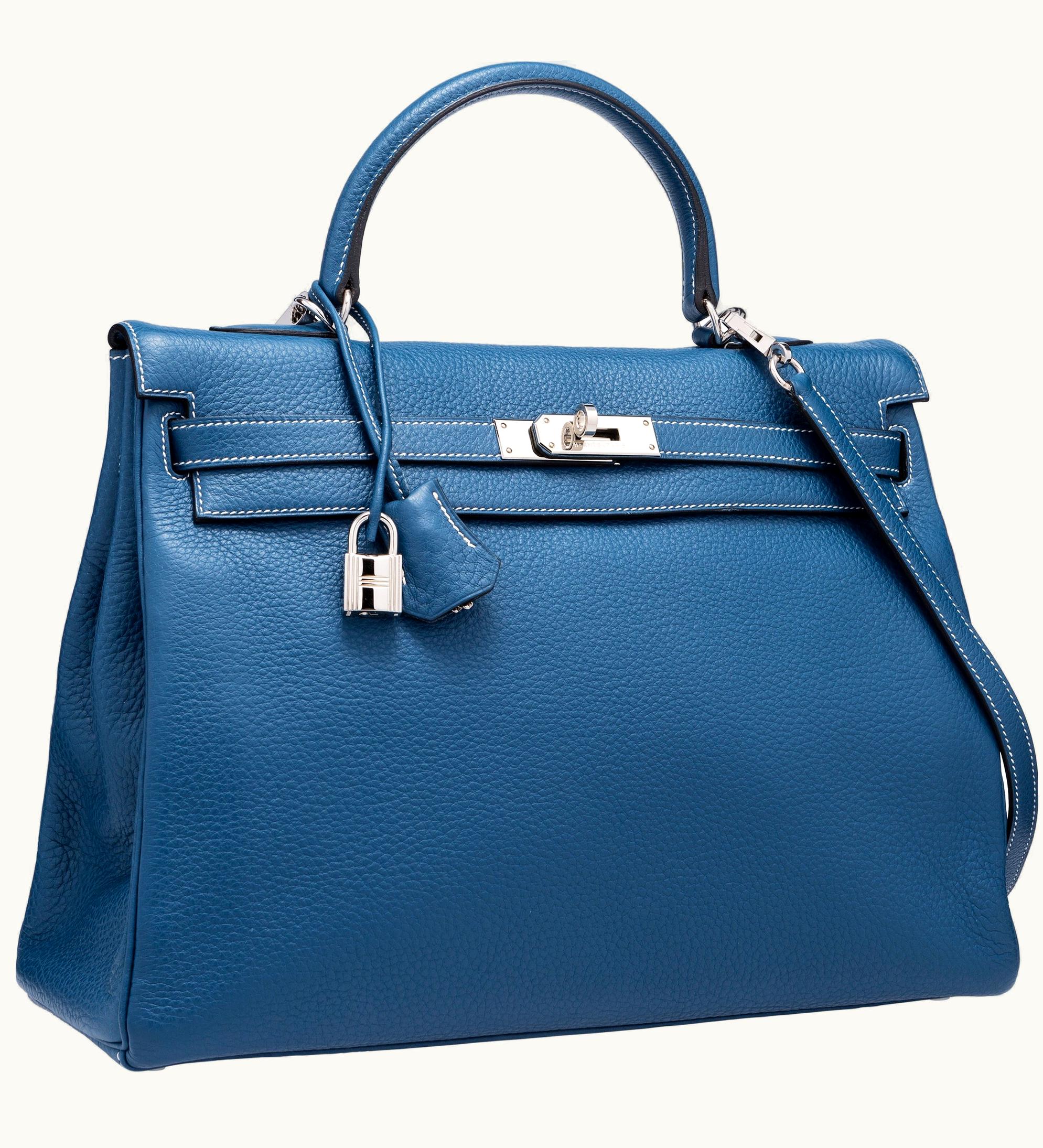 Hermès Hermès Birkin 35cm - Bleu Thalassa - Togo - Retourne - Palladium (PHW)