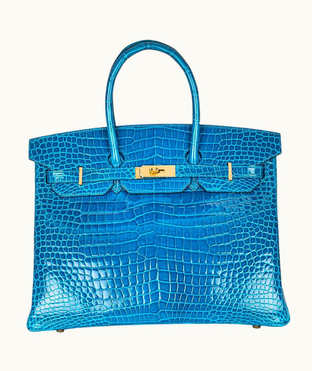 Hermès Hermès Birkin 35cm - Bleu Izmir - Clemence - Retourne - Gold (GHW)