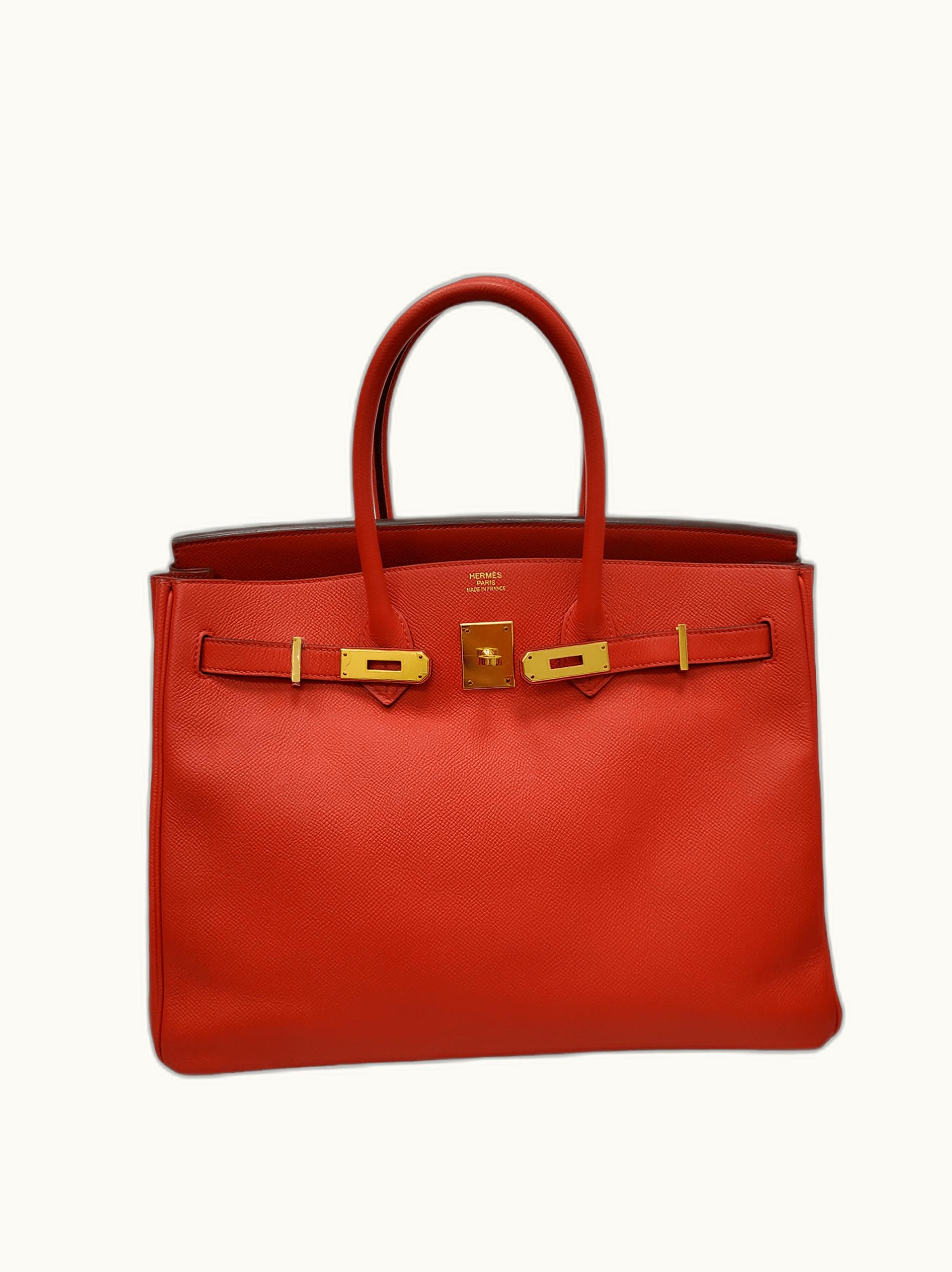 Hermès Hermès Birkin 35cm - Rouge de Coeur - Clemence - Retourne - Gold (GHW)