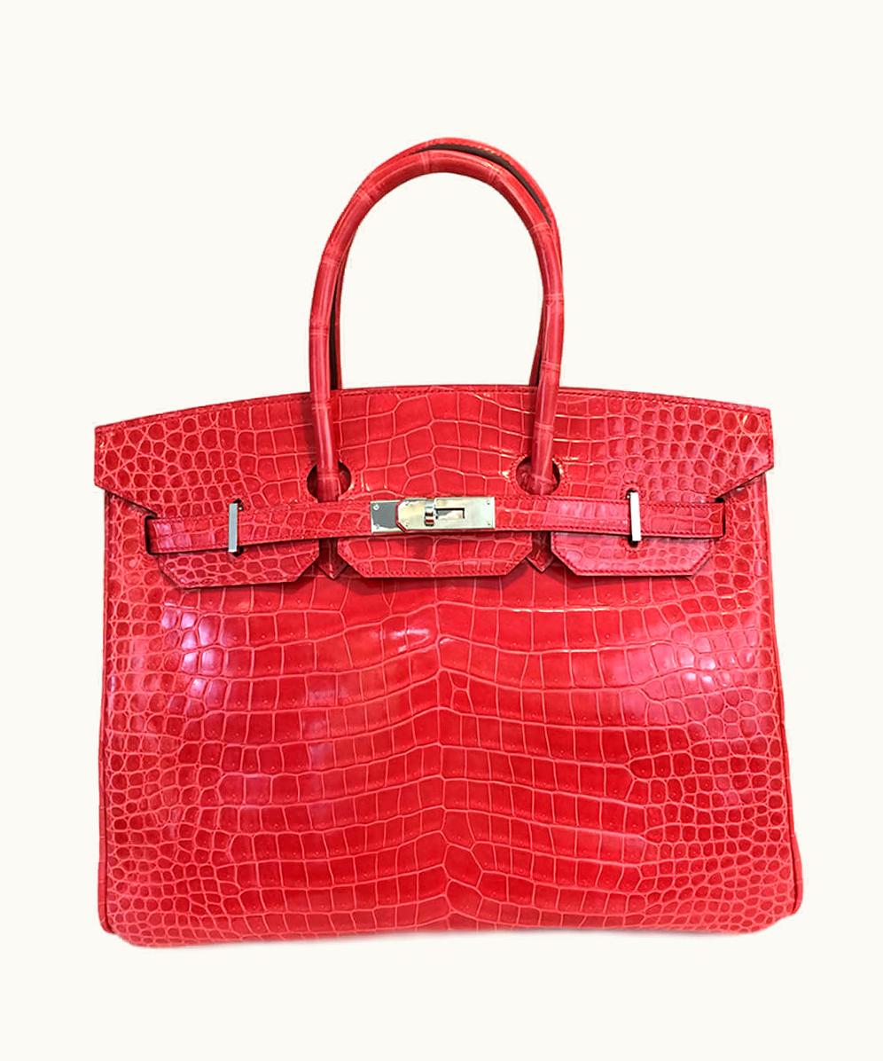 Hermès Hermès Birkin 35cm - Bougainvillea - Epsom - Retourne - Palladium (PHW)
