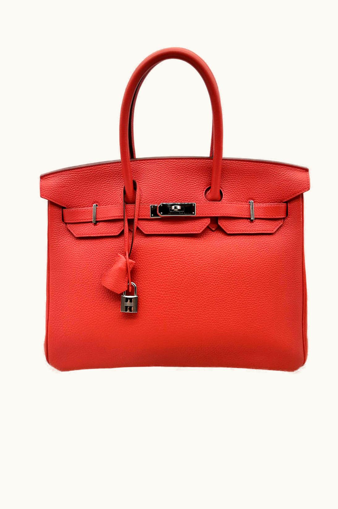 Hermès Hermès Birkin 35cm - Geranium - Togo - Retourne - Palladium (PHW)