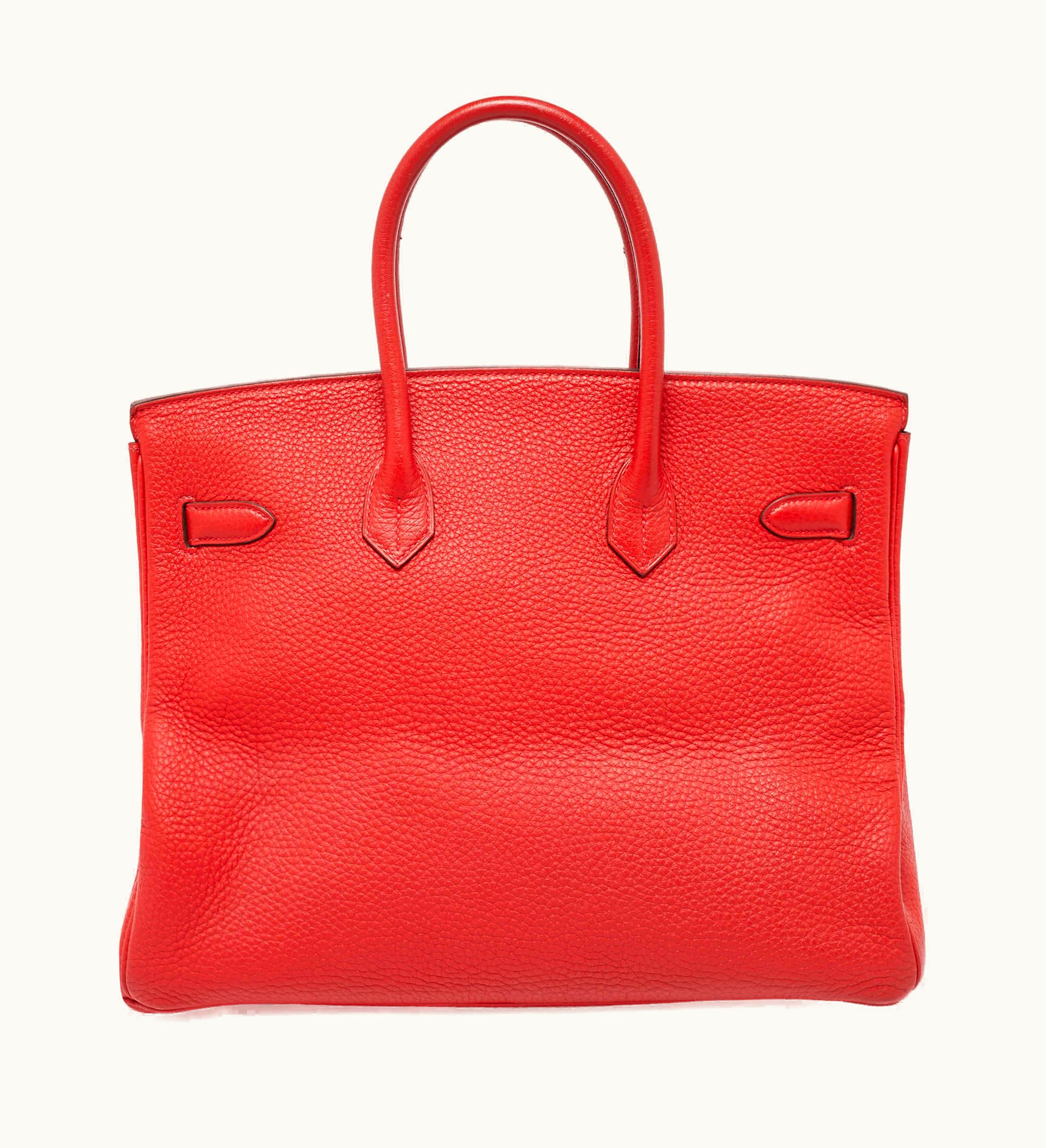 Hermès Hermès Birkin 35cm - Rouge Pivoine - Swift - Sellier - Palladium (PHW)