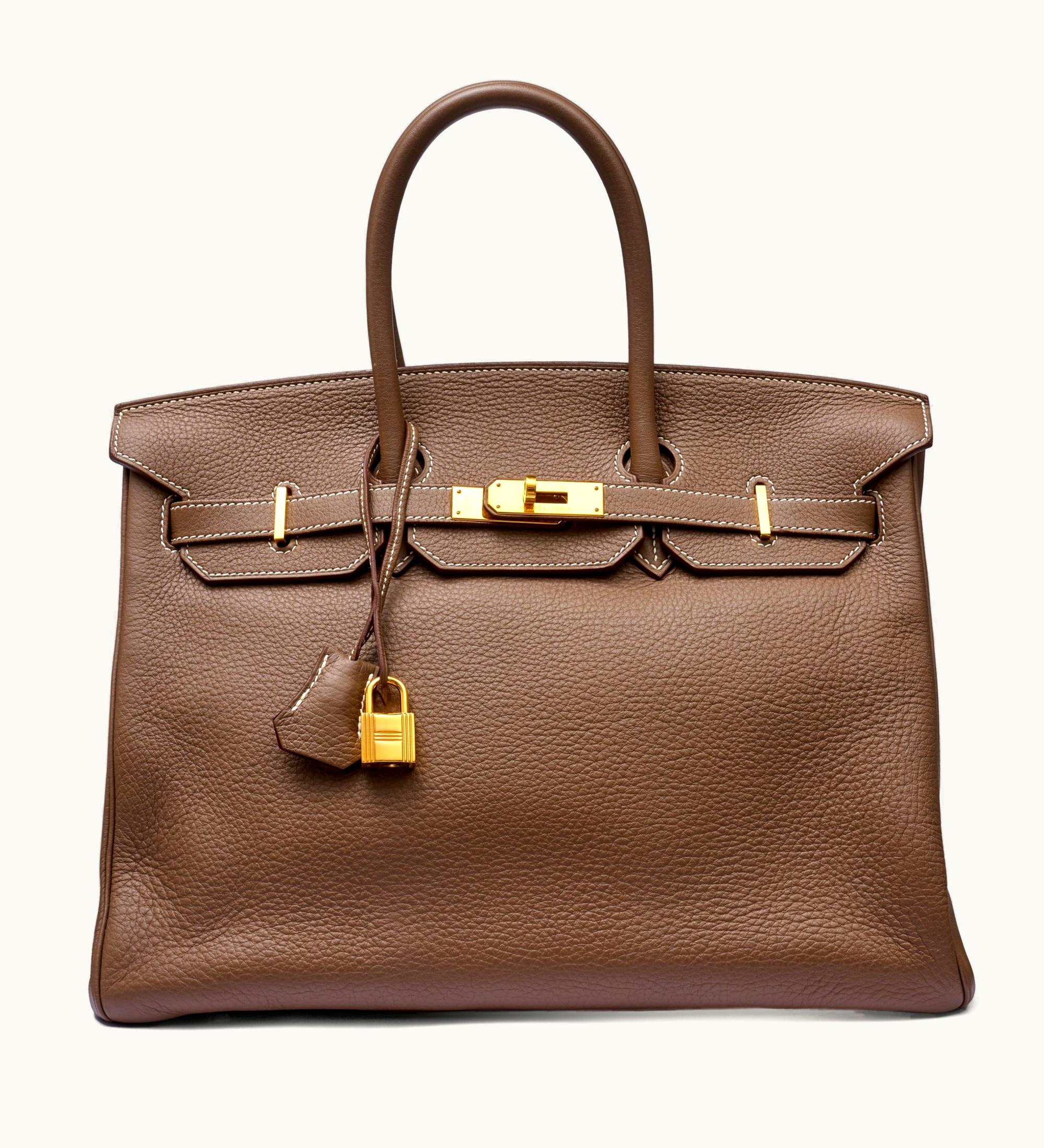 Hermès Hermès Birkin 35cm - Brique - Togo - Retourne - Gold (GHW)