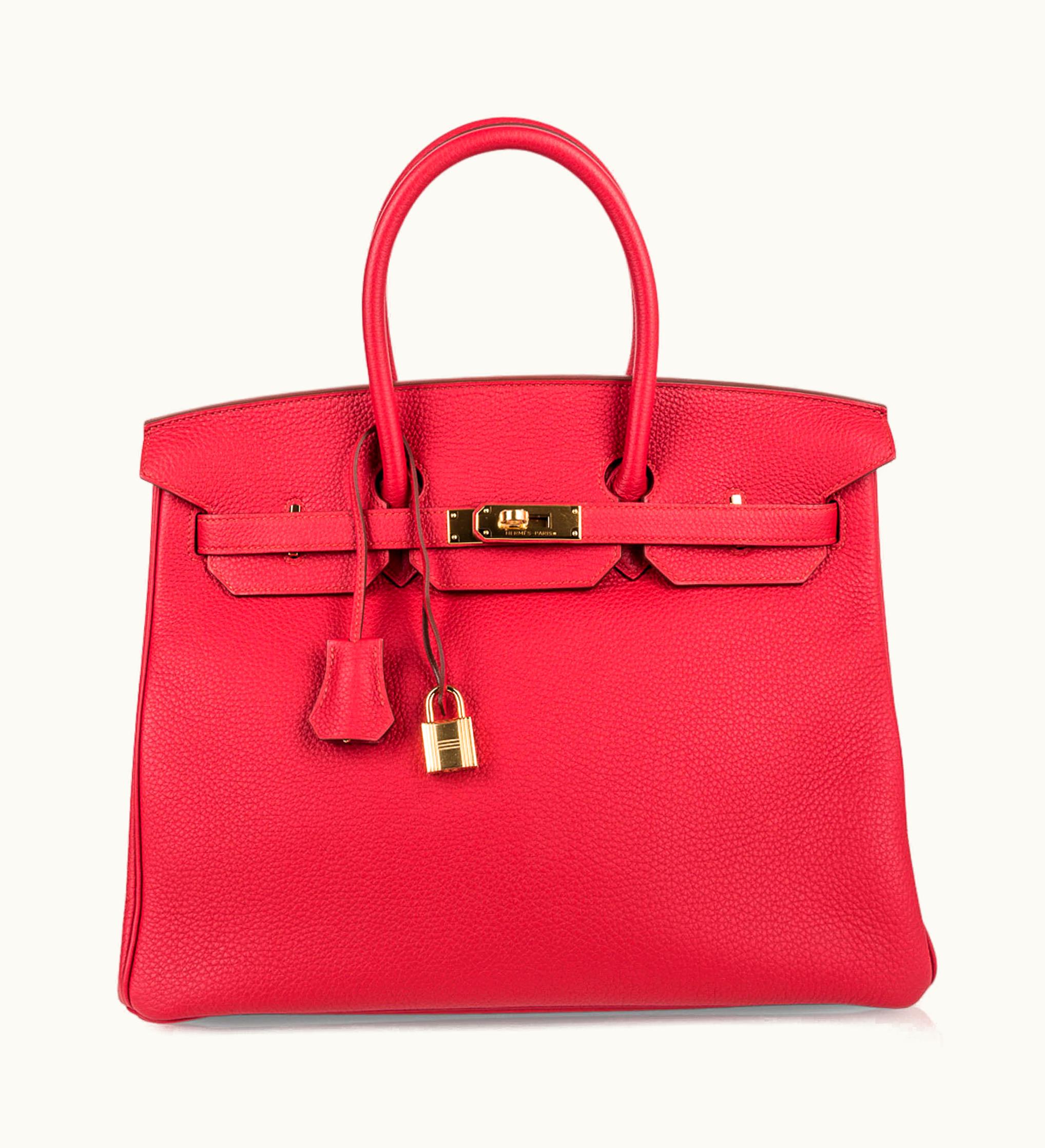 Hermès Hermès Birkin 35cm - Vermillion - Togo - Sellier - Gold (GHW)