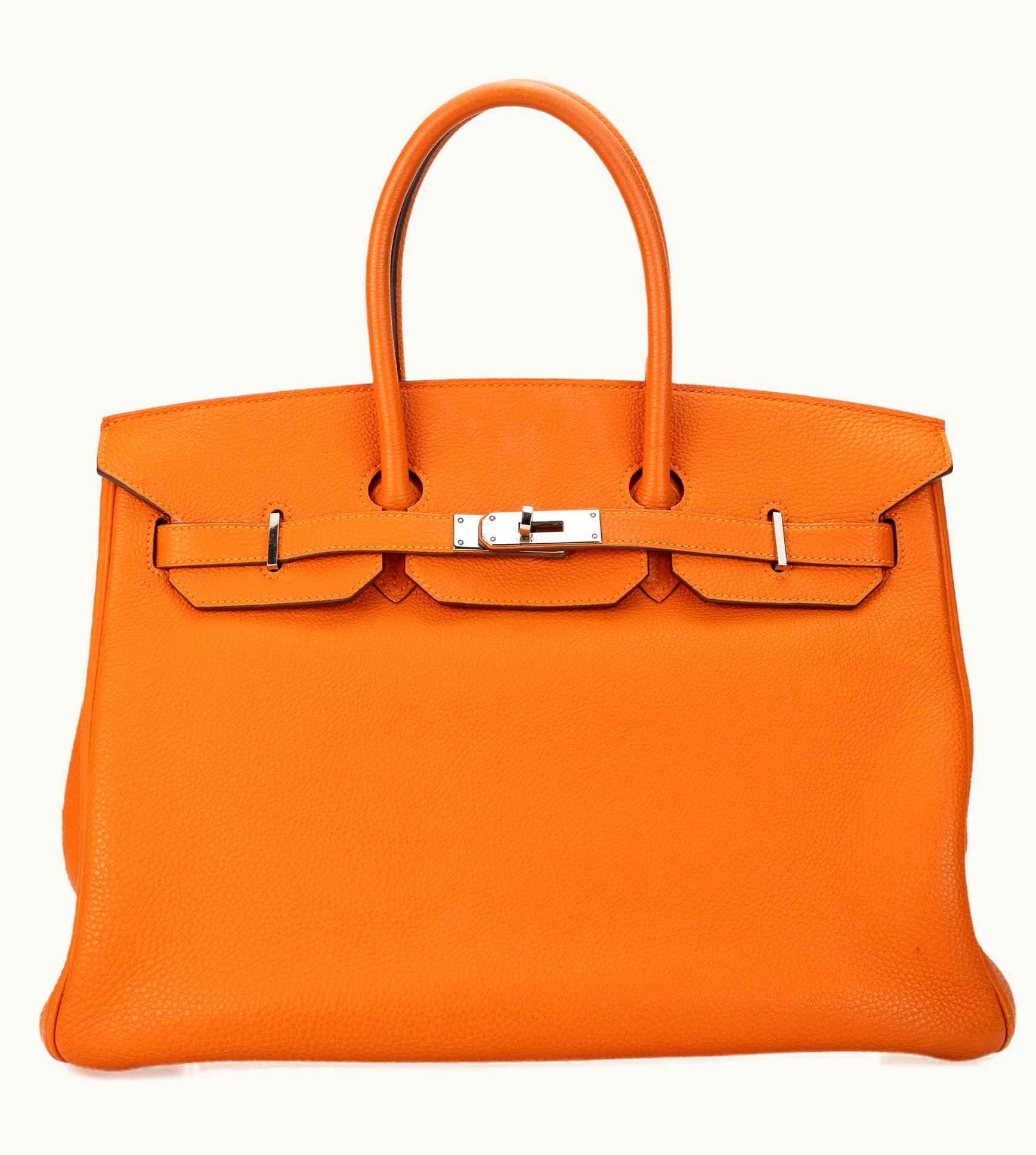 Hermès Hermès Birkin 35cm - Orange - Clemence - Retourne - Palladium (PHW)