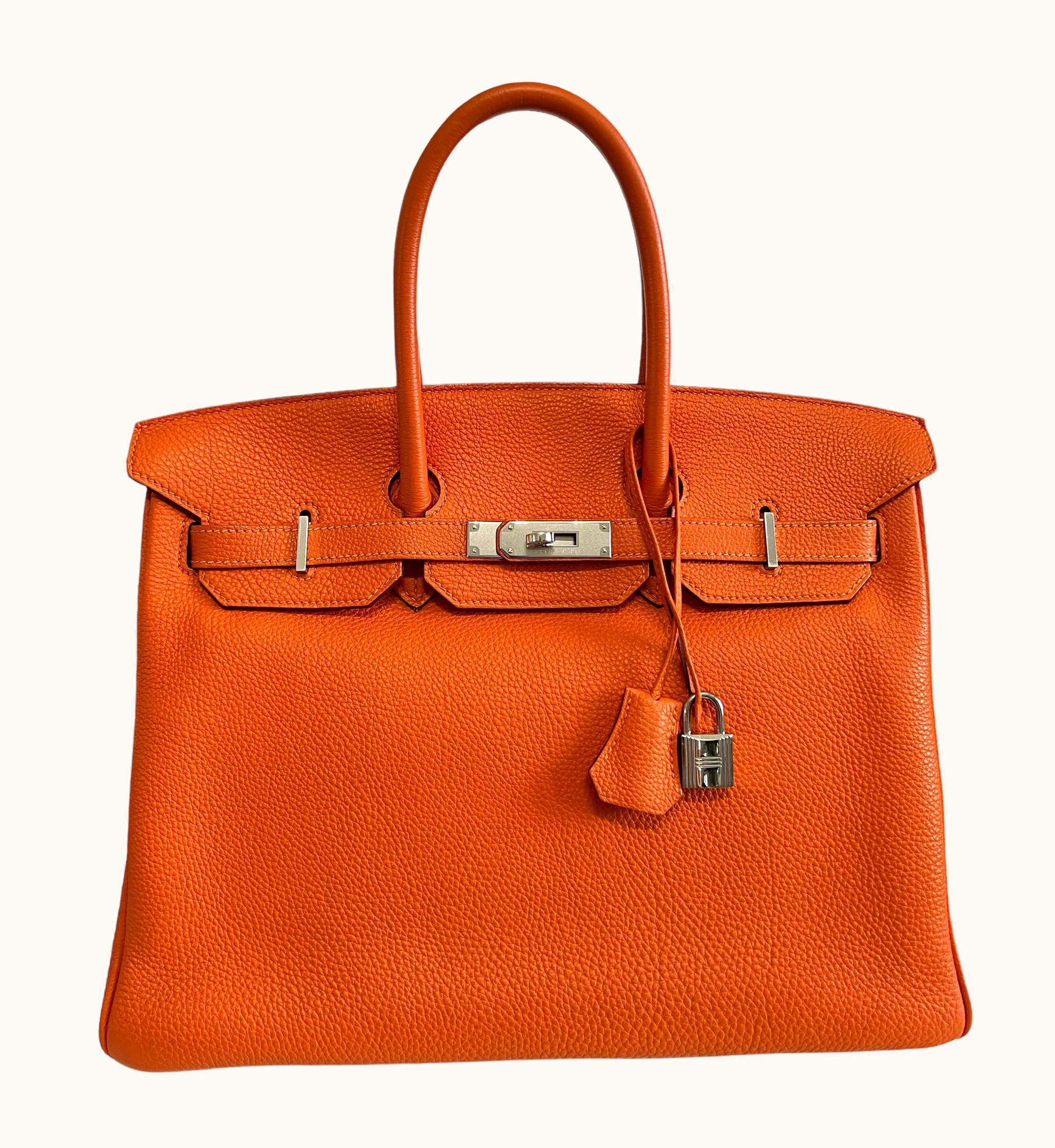 Hermès Hermès Birkin 35cm - Orange - Swift - Sellier - Palladium (PHW)