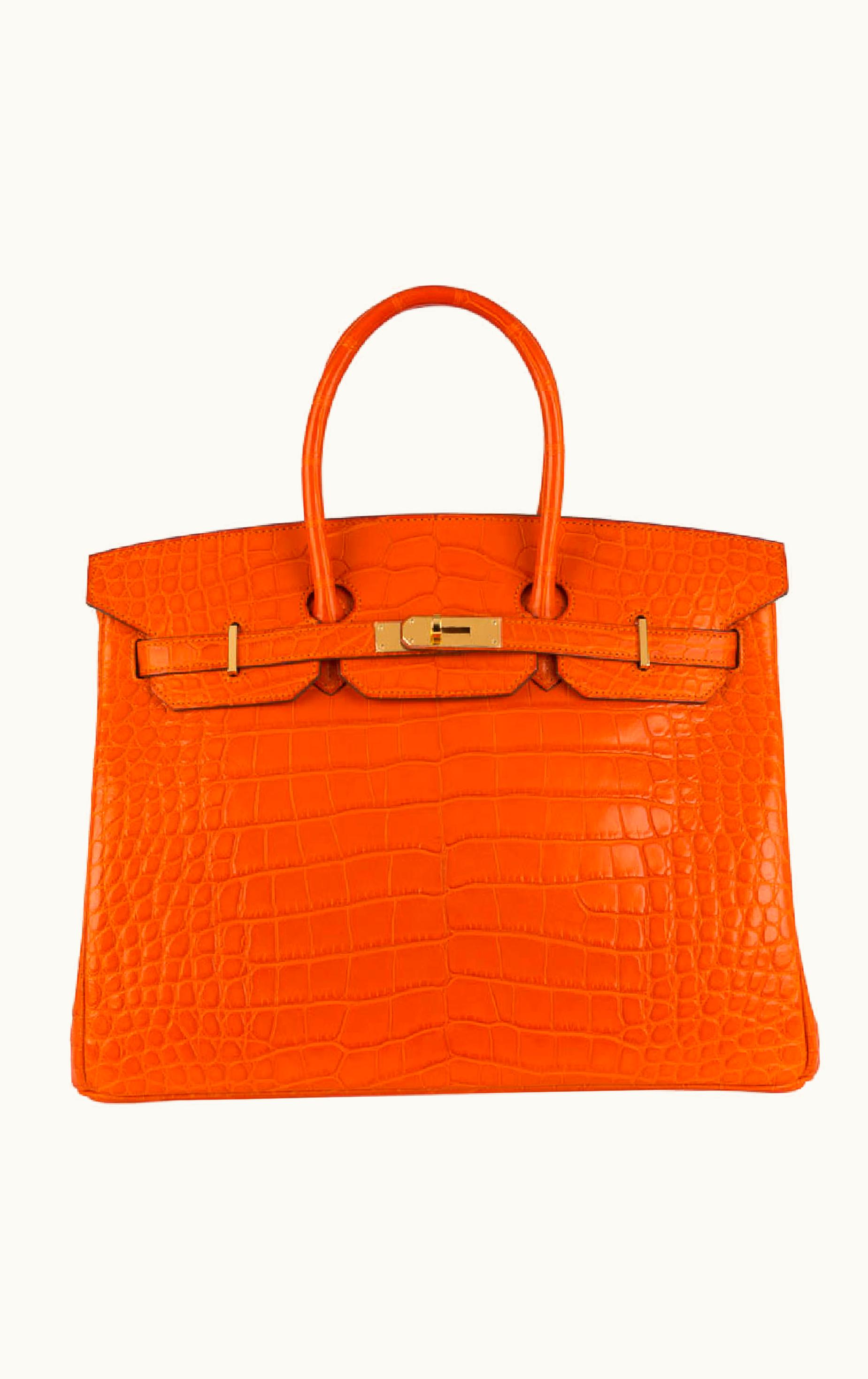 Hermès Hermès Birkin 35cm - Feu - Clemence - Retourne - Gold (GHW)